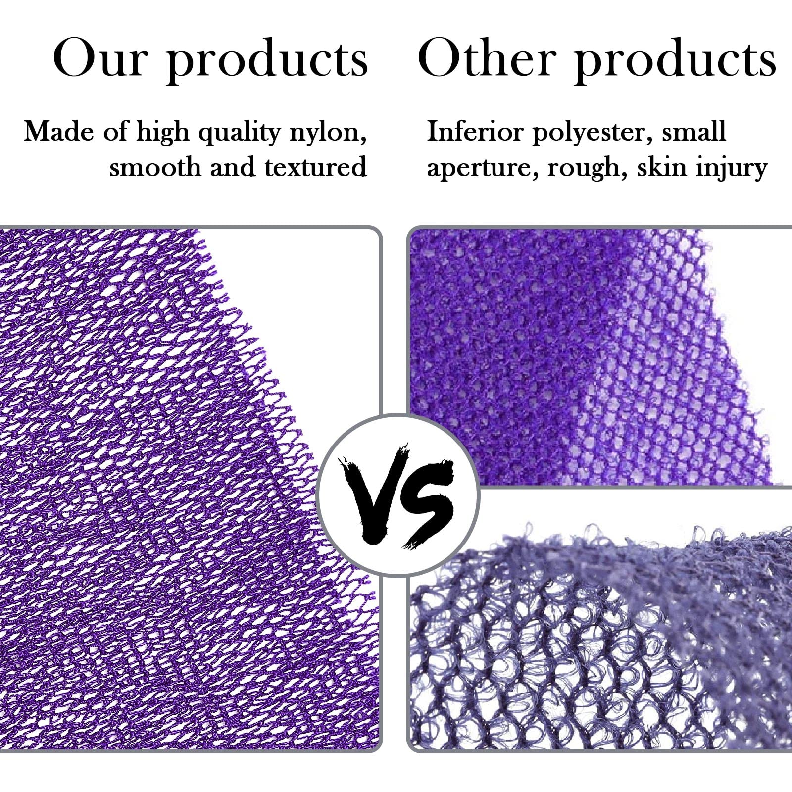 2 Pieces African Net Sponge African Body Exfoliating Net African Net Bath Exfoliating Shower Body Scrubber Back Scrubber Skin Smoother for Daily Use or Stocking Stuffer (Yellow, Pink)