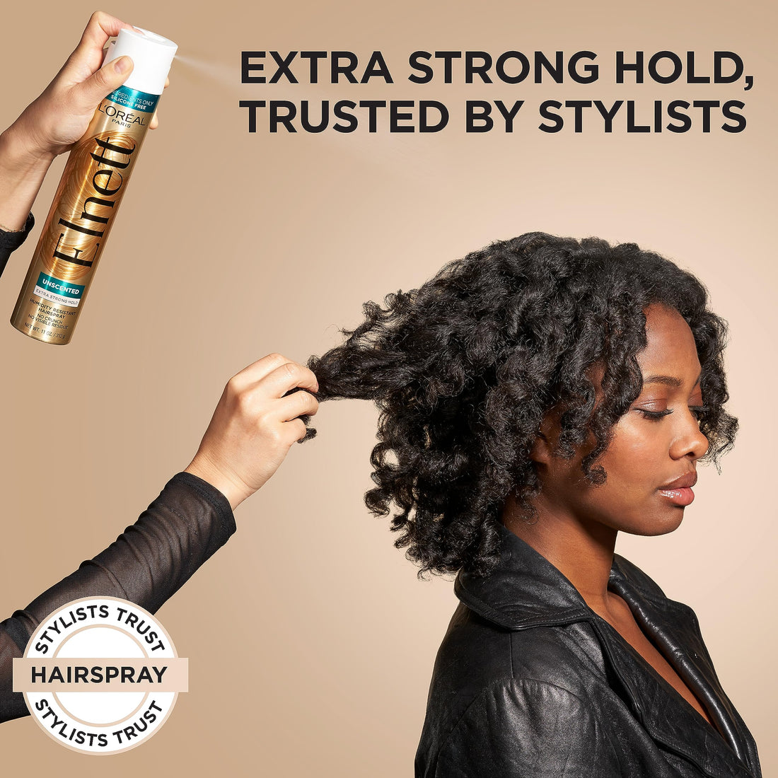 L'Oreal Paris Hair Care Elnett Satin Extra Strong Hold Hairspray, Unscented, 11 Ounce (Pack of 2)