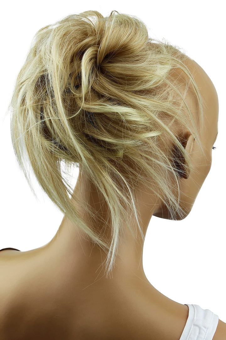 Blonde Mix # 28T613 G11F: Prettyshop Hairpiece Hair Rubber Scrunchie Scrunchy Updos Voluminous Wavy Messy Bun Blonde Mix # 28T613 G11F