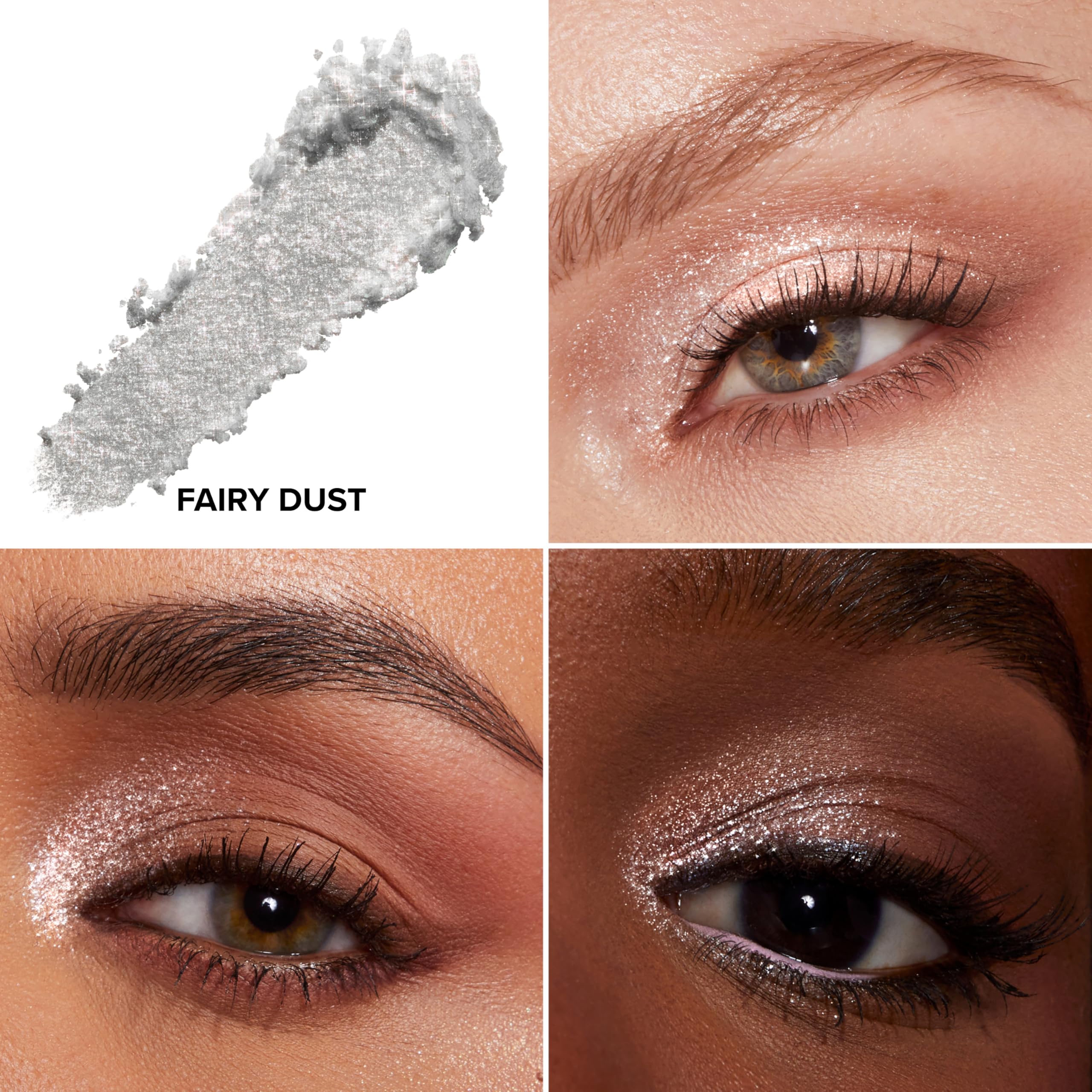 Too Faced Disco Crush High Shine Glitter Eye + Face Sparkle | Multi-dimensional Use, Lightweight, Creamy + Saturated Color, 0.05 Ounce, Fairy Dust