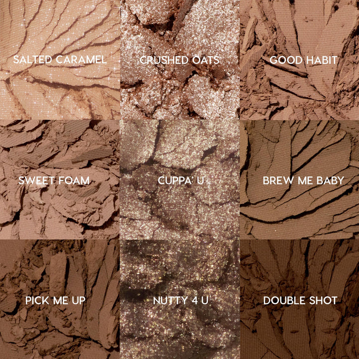 ColourPop Deja Brew Eyeshadow Palette - Cool-Toned Nude Eye Makeup Palette with Matte, Metallic and Matte Sparkle Finishes - High-Pigment Eye Makeup with a Long-Wearing Formula (0.3 oz)