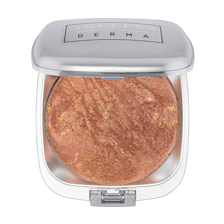 Ageless Derma Baked Mineral Makeup Blush With Botanical Extracts (Bronze Swirl) Made In Usa