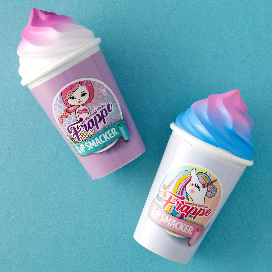 Lip Smacker Magical Frappe Collection 3 Pack Beverage Lip Balm- Unicorn & Mermaid Unicorn Delight / Mermaid Magic