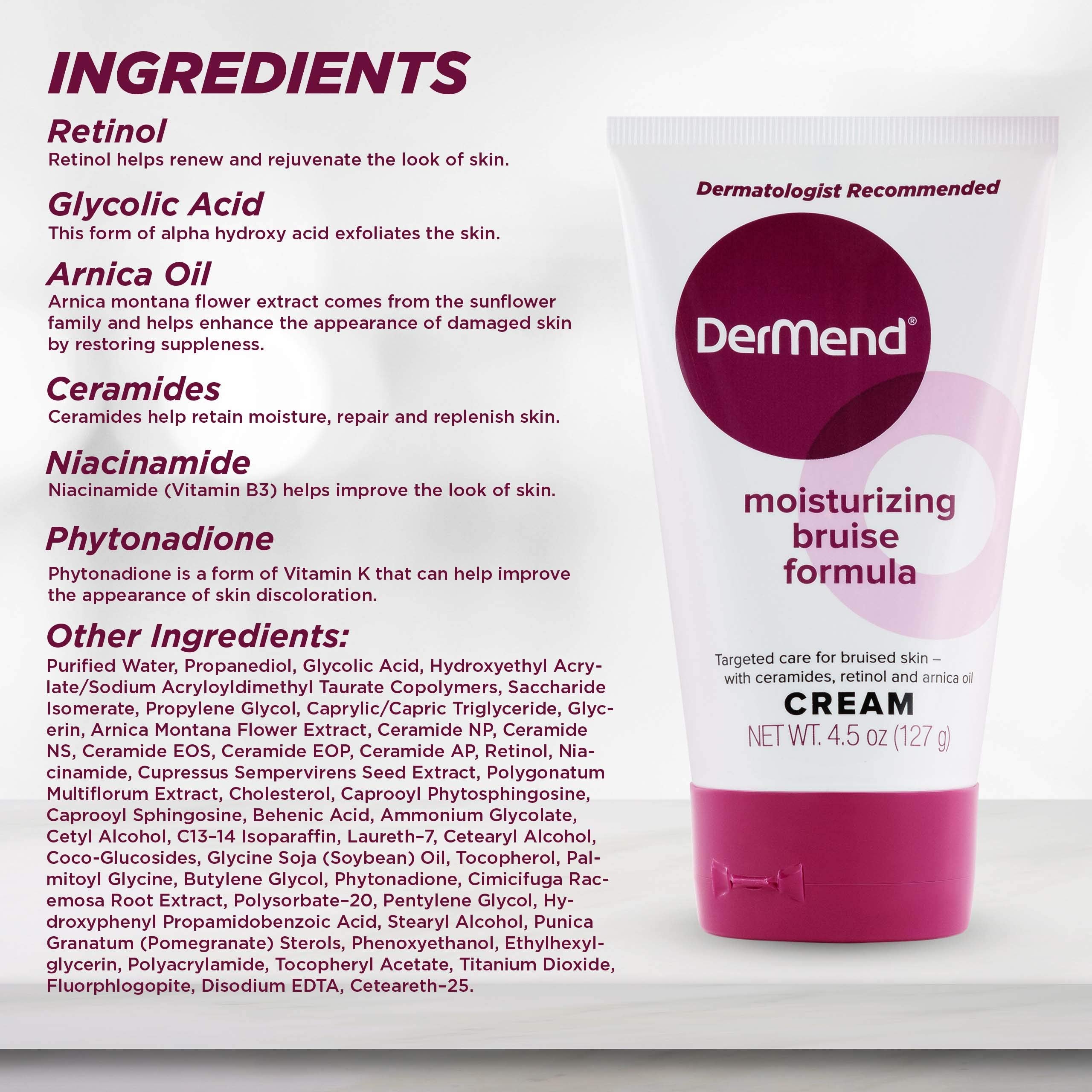 Dermend Moisturizing Bruise Formula Cream, 4.5 Oz by Ferndale