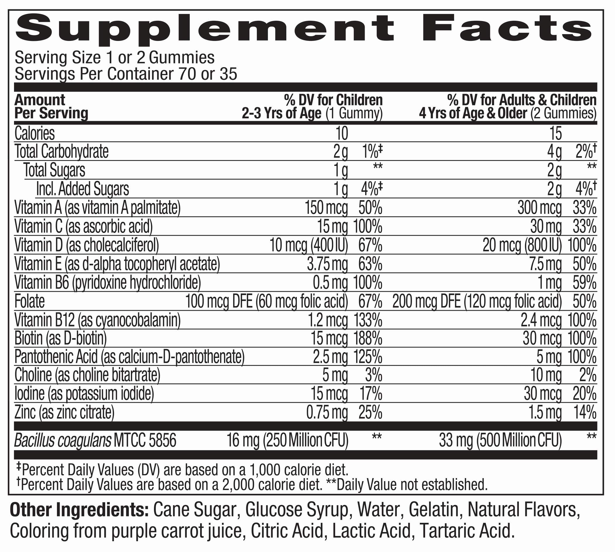 OLLY Kids Multivitamin + Probiotic Gummy, Vitamins A, C, D, E, B, Zinc, Probiotics, Chewable Supplement, Berry Flavor, 70 Count (3 Pack)