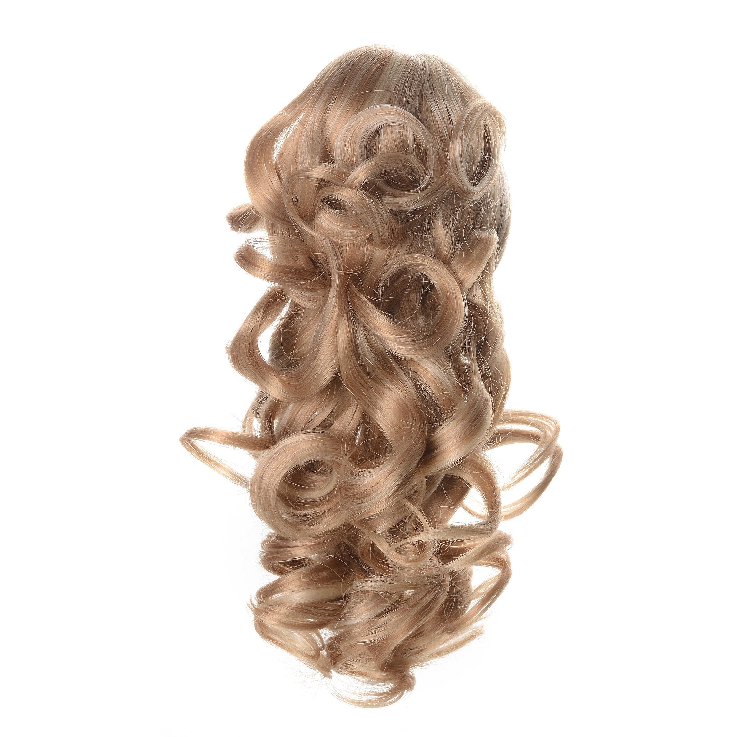 24H613 : Onedor 12 Curly Synthetic Clip In Claw Ponytail Hair Extension Synthetic Hairpiece 115g with a jaw/claw clip (24H613)