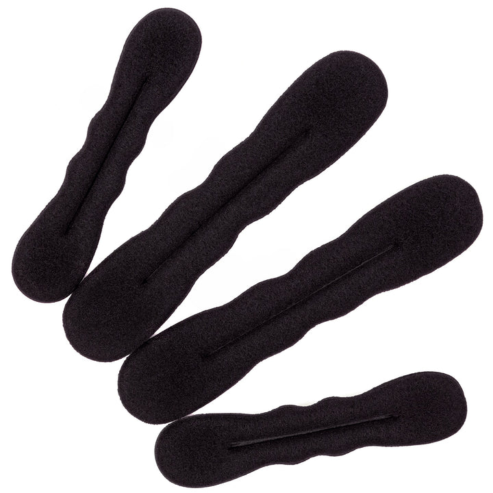 Beaute Galleria - 4pcs Magic Foam Sponge Donut Twister Ponytail Bun Maker (2 Large + 2 Small)