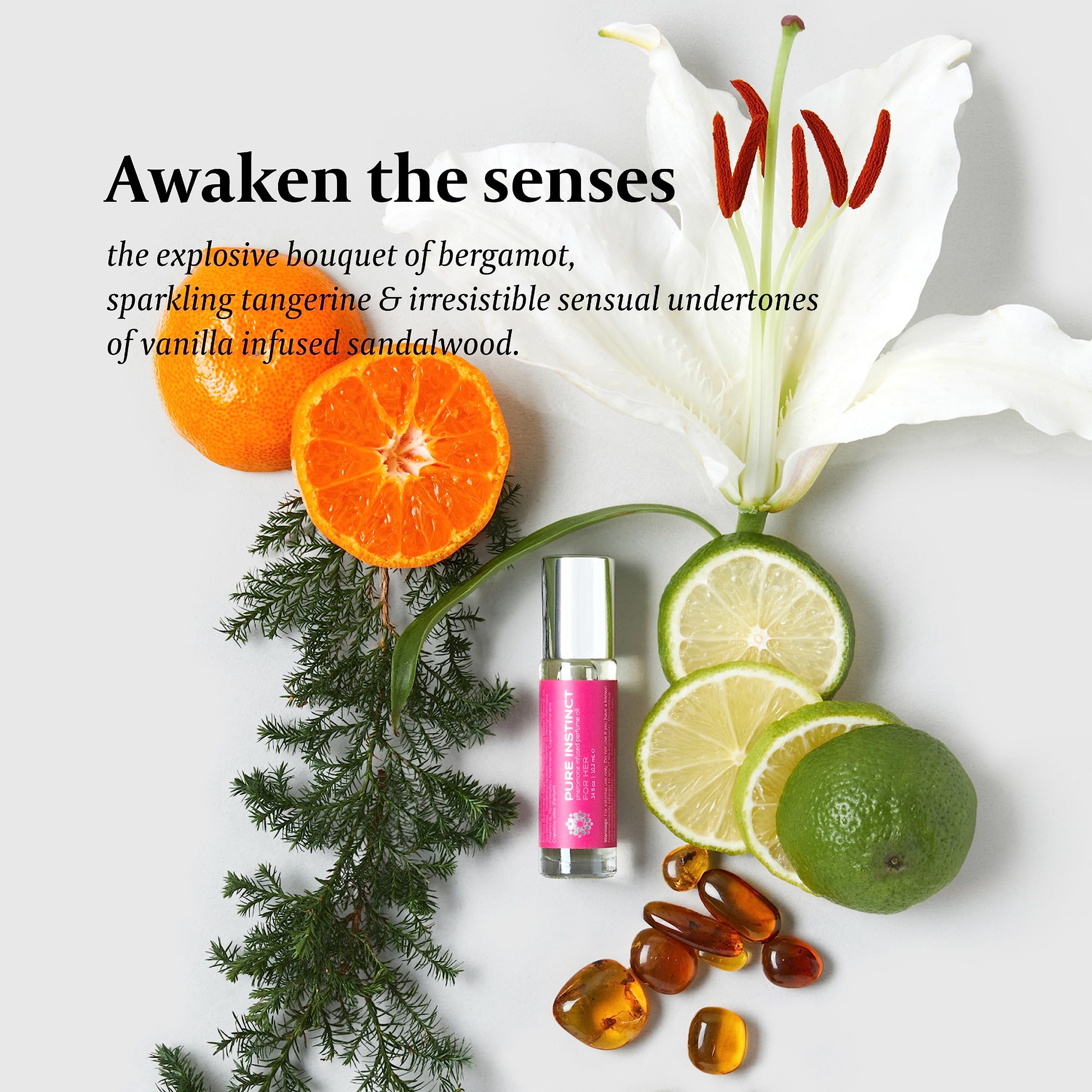 Pure Instinct Roll-On - The Original Pheromone Infused Essential Oil Perfume Cologne - TSA Ready (For Her - Women)