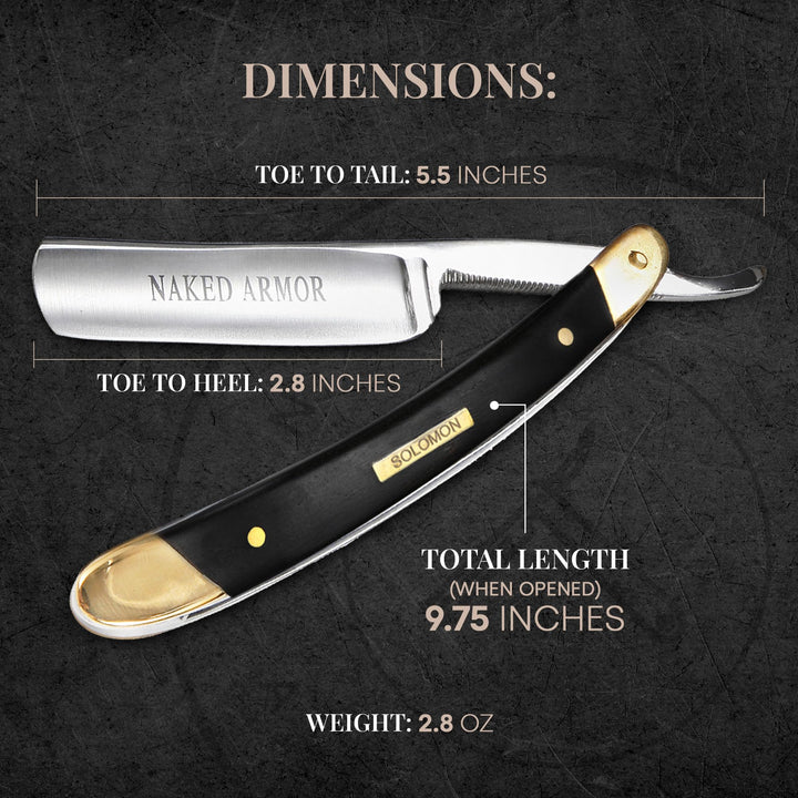 Black Straight Razor Blade - Shave Ready Vintage Straight Razor, Solid Straight Razor Shaver, Antique Wood Straight Razor, Japan Steel, Pro Straight Edge Razor, Mens Straight Razor, Best Gifts For Men