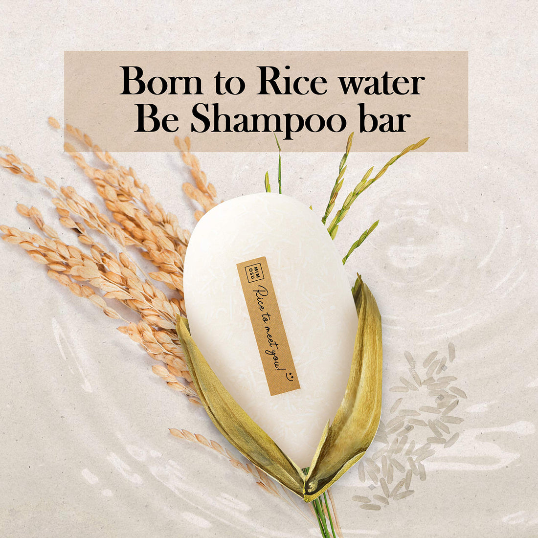 mimosu Fermented Rice Water Shampoo Bar 2 Pack – pH Balanced, Unscented Solid Shampoo for Hair Growth, Curly Hair, Natural Hair Care, Eco-Friendly, Korean Hair Care Formula