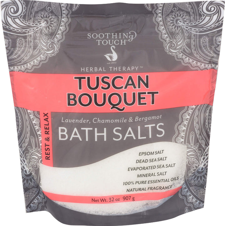Soothing Touch Tuscan Bouquet Bath Salts Pouch, Floral, 32 Ounce