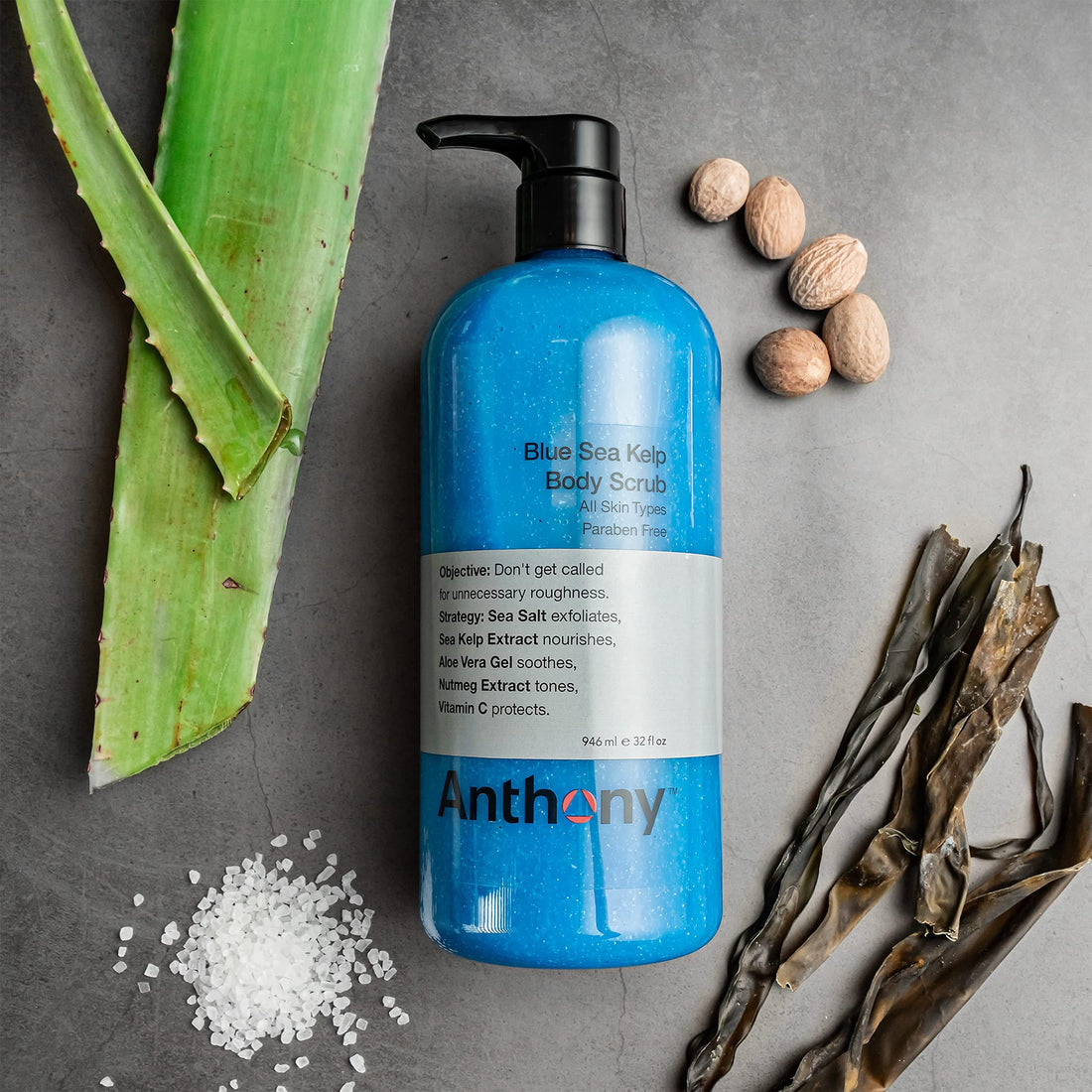 Anthony Blue Sea Kelp Body Scrub, 32 fl. oz.