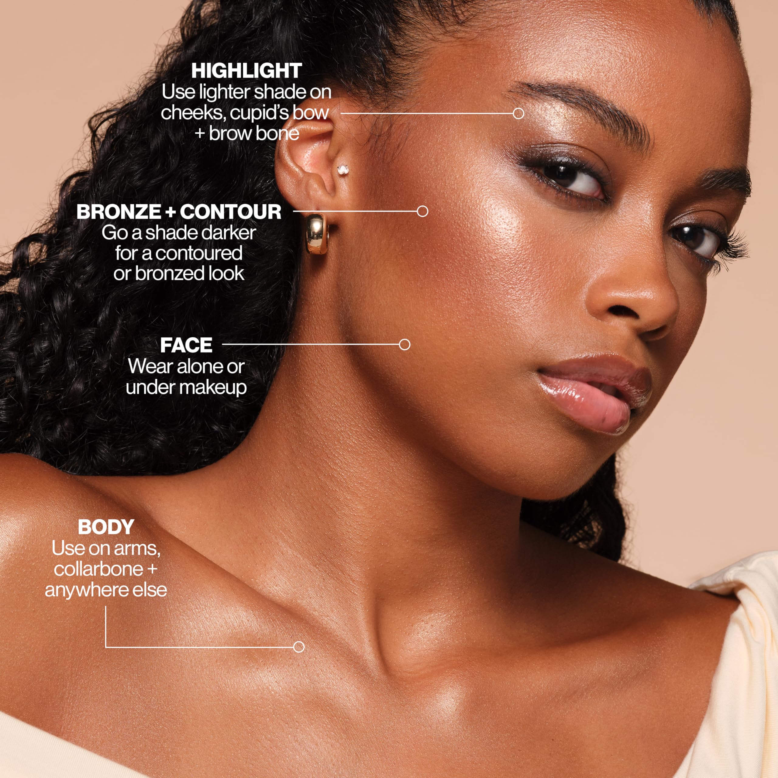 Revlon ColorStay Face & Body Glow Lotion, Hydrating Moisturizer, 24HR Hydration, Illuminating Luminizing Shimmer, 110 Glow Through It