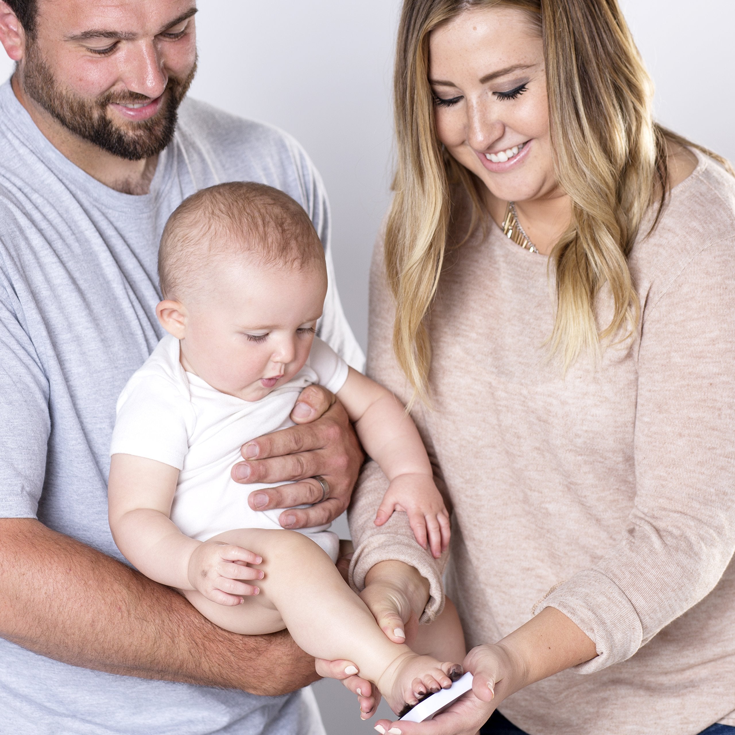 tiny ideas You Are Our Greatest Adventure Collage Keepsake Photo Frame, Baby Keepsake Picture Frame, DIY Baby's Handprint and Footprint Kit, Gender Neutral Nursery Wall Decor, White