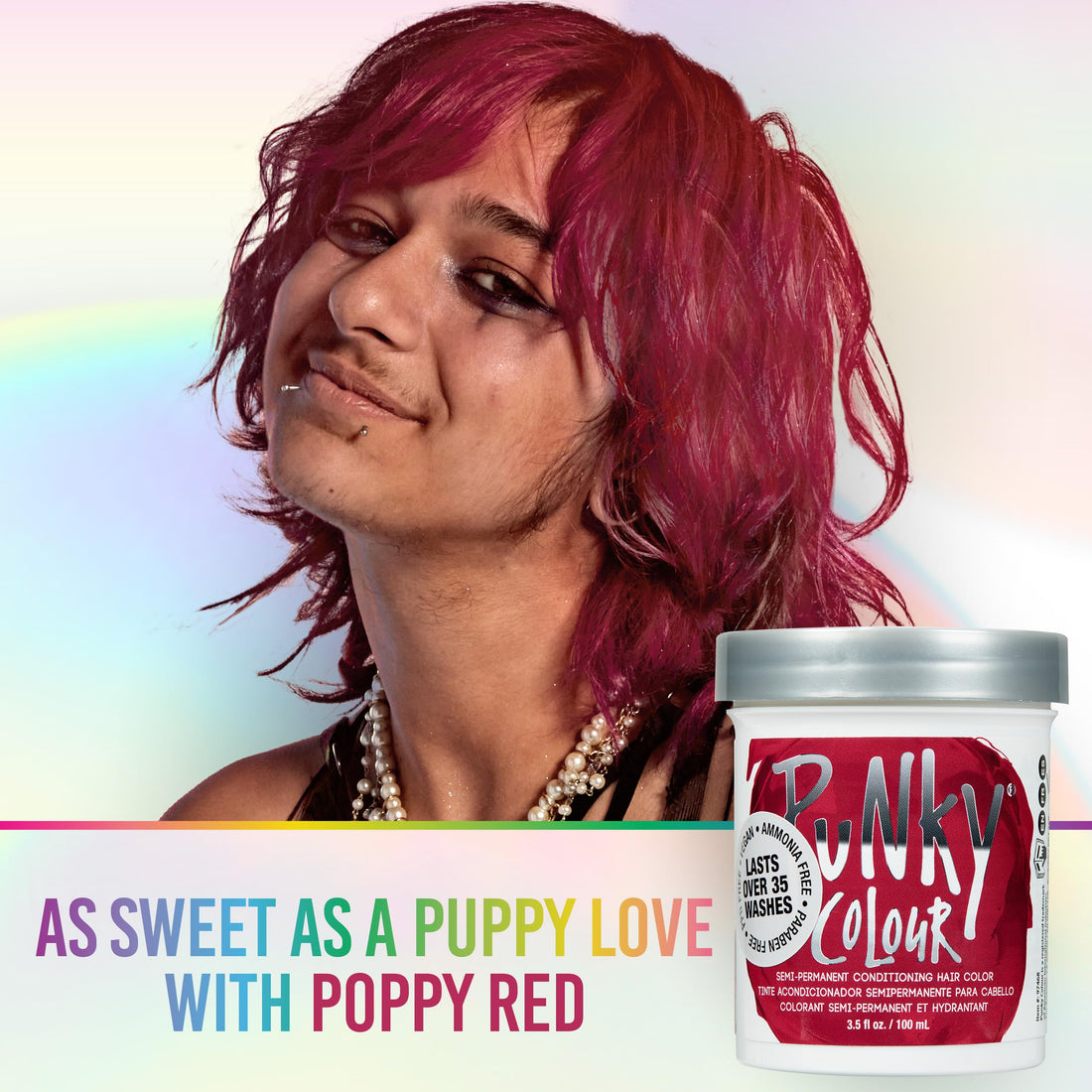 Punky Poppy Red Semi Permanent Conditioning Hair Color, 3.5oz