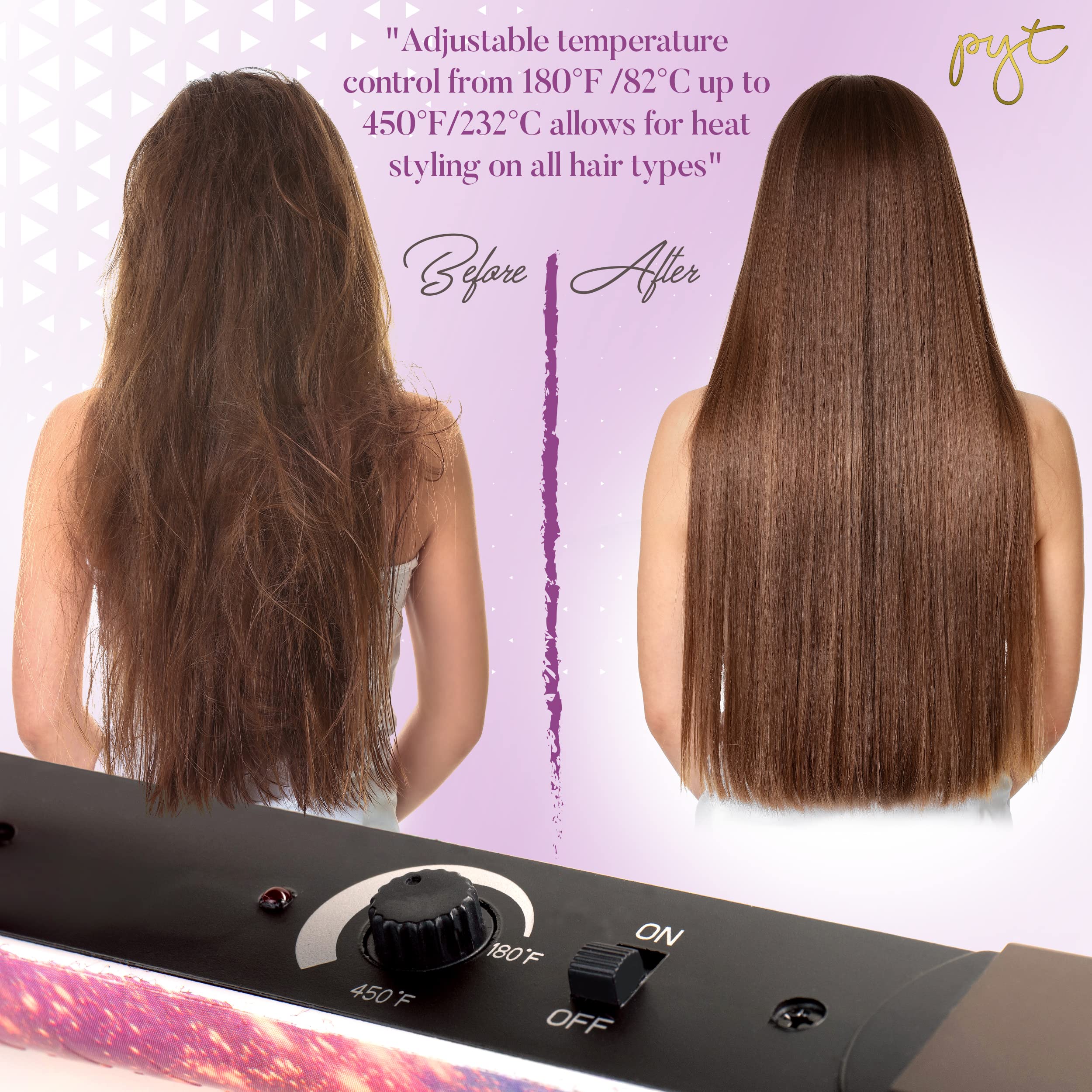 PYT Lola Styling Tools Set - Galaxy Design (Includes 1.25 Ceramic Straightener, Mini Flat Iron & Curling Wand)