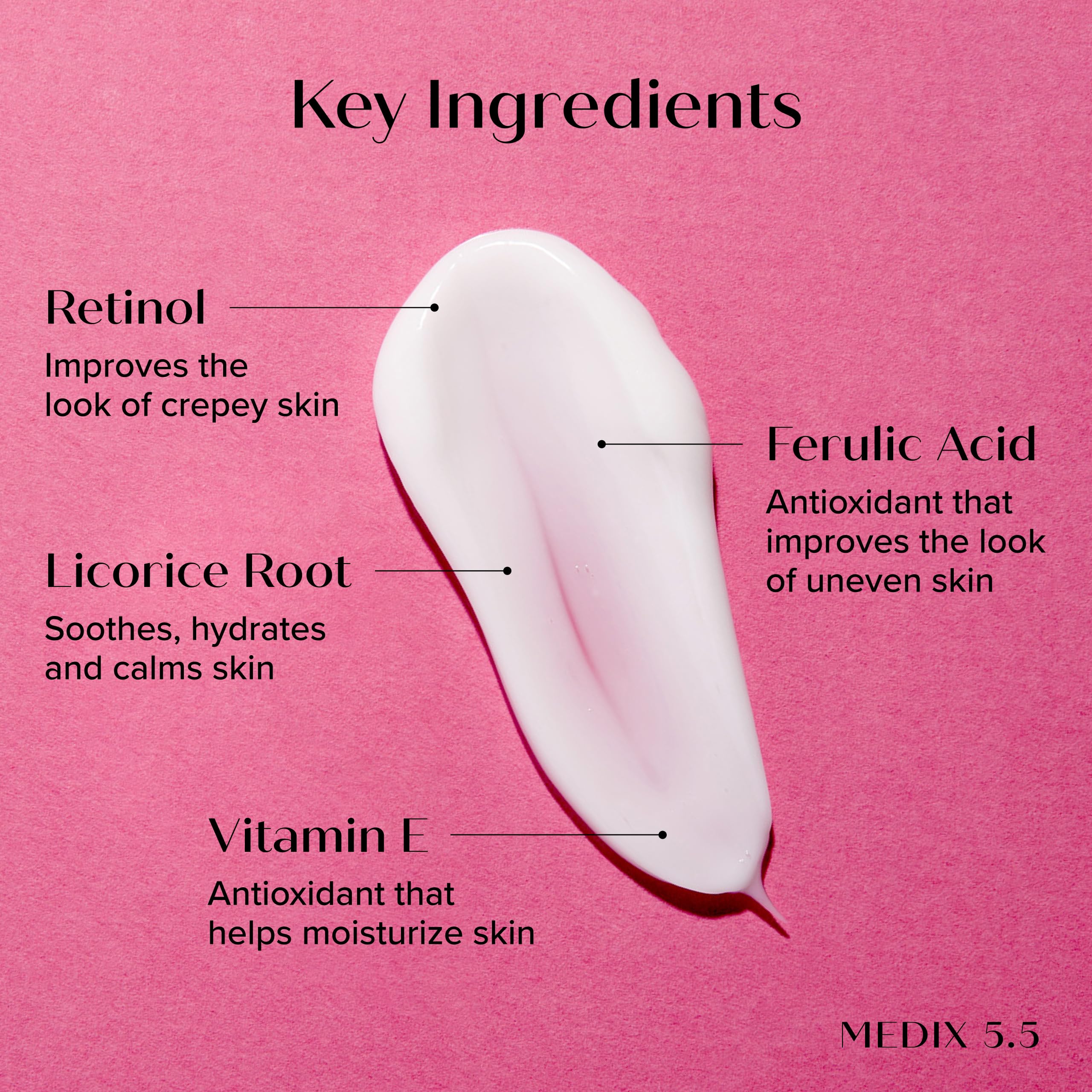 Medix 5.5 Retinol Body Lotion Skincare Moisturizer | Anti Aging Retinol Body Cream | Skin Care Tightening Lotion For Women & Men Helps Diminish Look Of Crepey Skin, Wrinkles, & Fine Lines, 15 Fl Oz