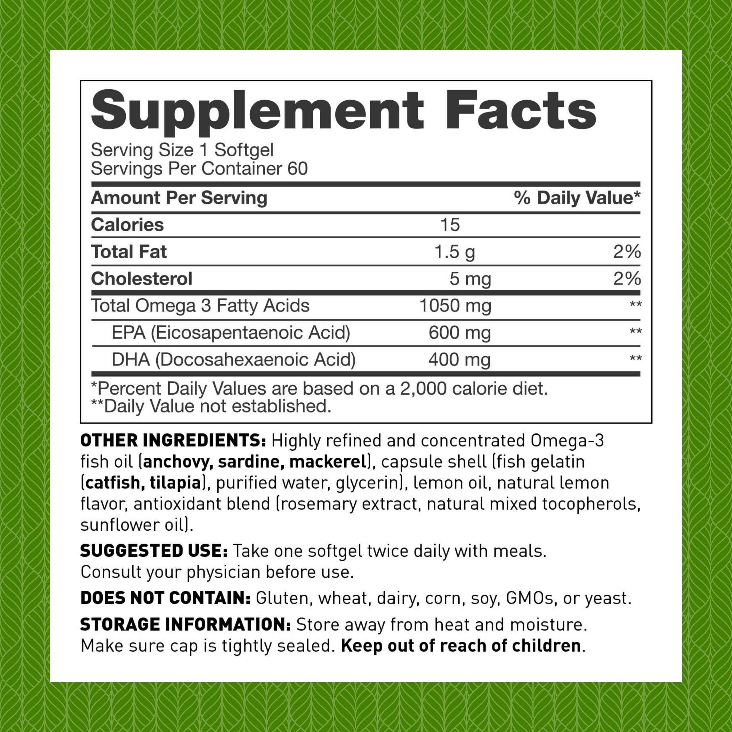 Amy Myers MD Complete Omega-3 Softgel “1000mg of EPA/DHA - 170% More Bioavailable Than Leading Fish Oil Supplements - Supports Healthy Inflammatory Response “ 60 Capsules, 2 Month Supply