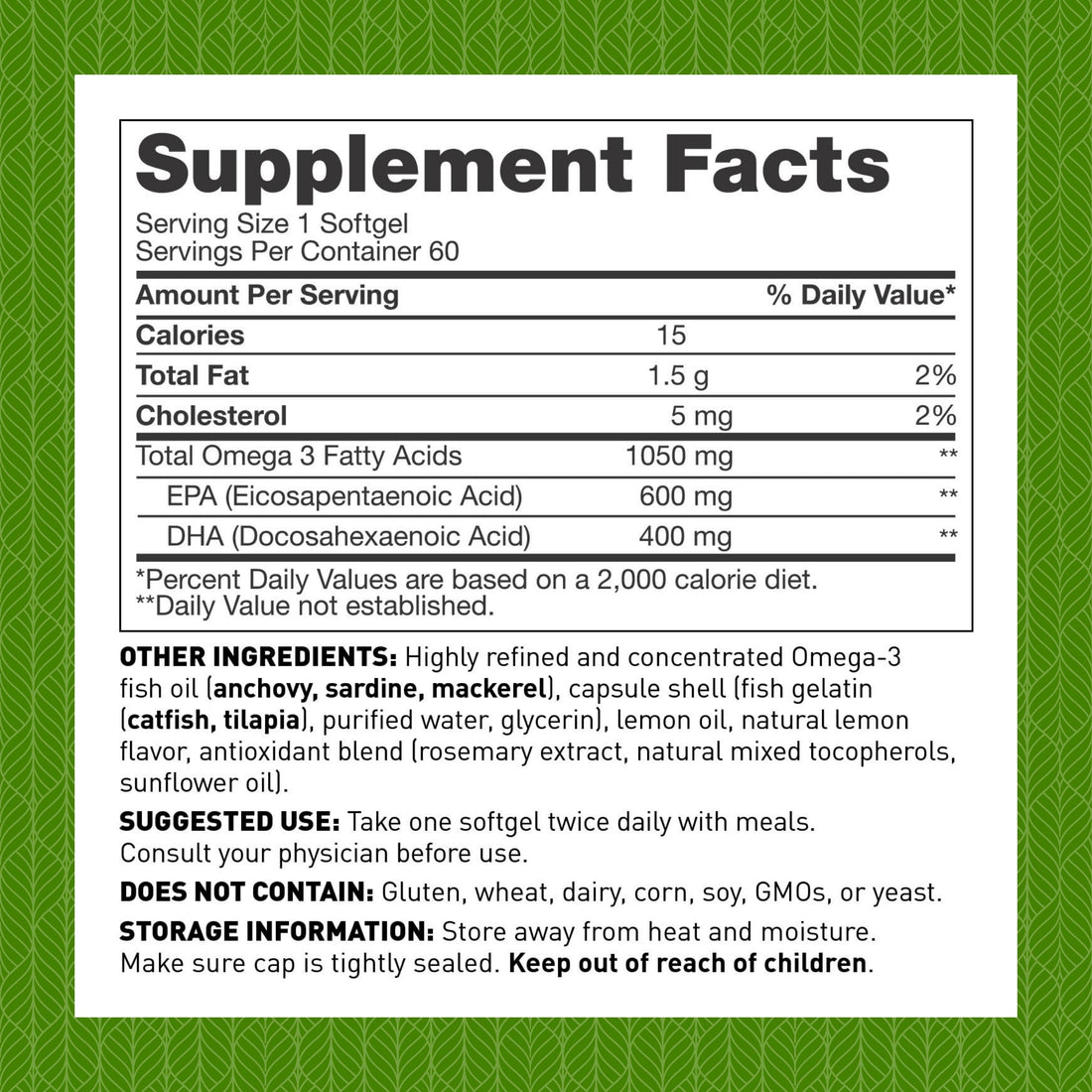 Amy Myers MD Complete Omega-3 Softgel “1000mg of EPA/DHA - 170% More Bioavailable Than Leading Fish Oil Supplements - Supports Healthy Inflammatory Response “ 60 Capsules, 2 Month Supply