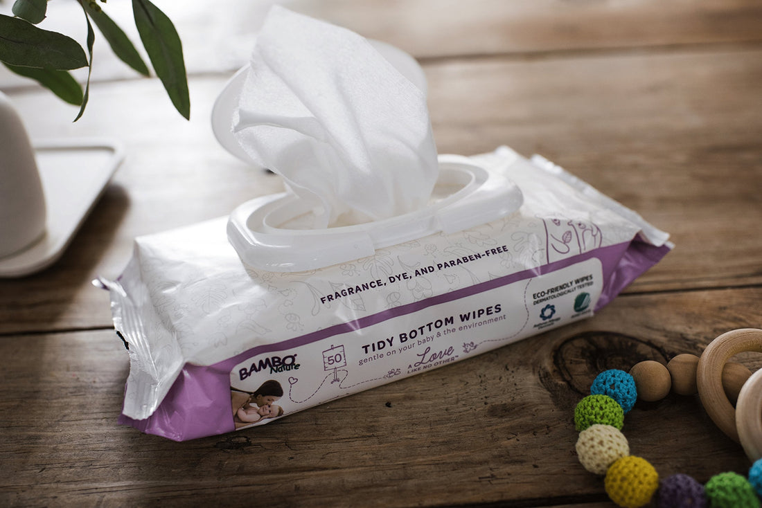 Bambo Nature Tidy Bottoms Baby Wipes 1200 Sheets (24 Packs of 50)