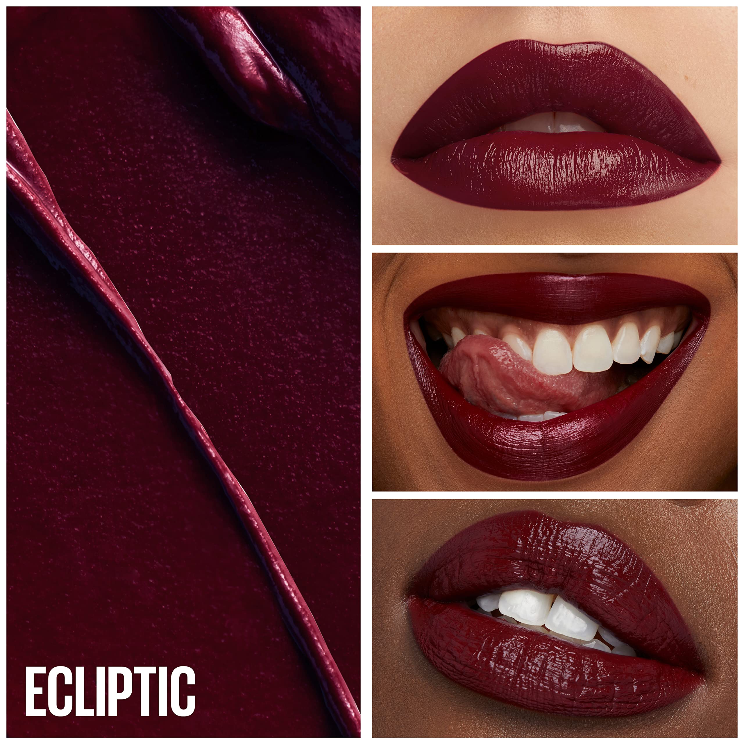 Maybelline Green Edition Butter Cream High-Pigment Bullet Lipstick, Ecliptic, Creamy Plum, 0.12 oz