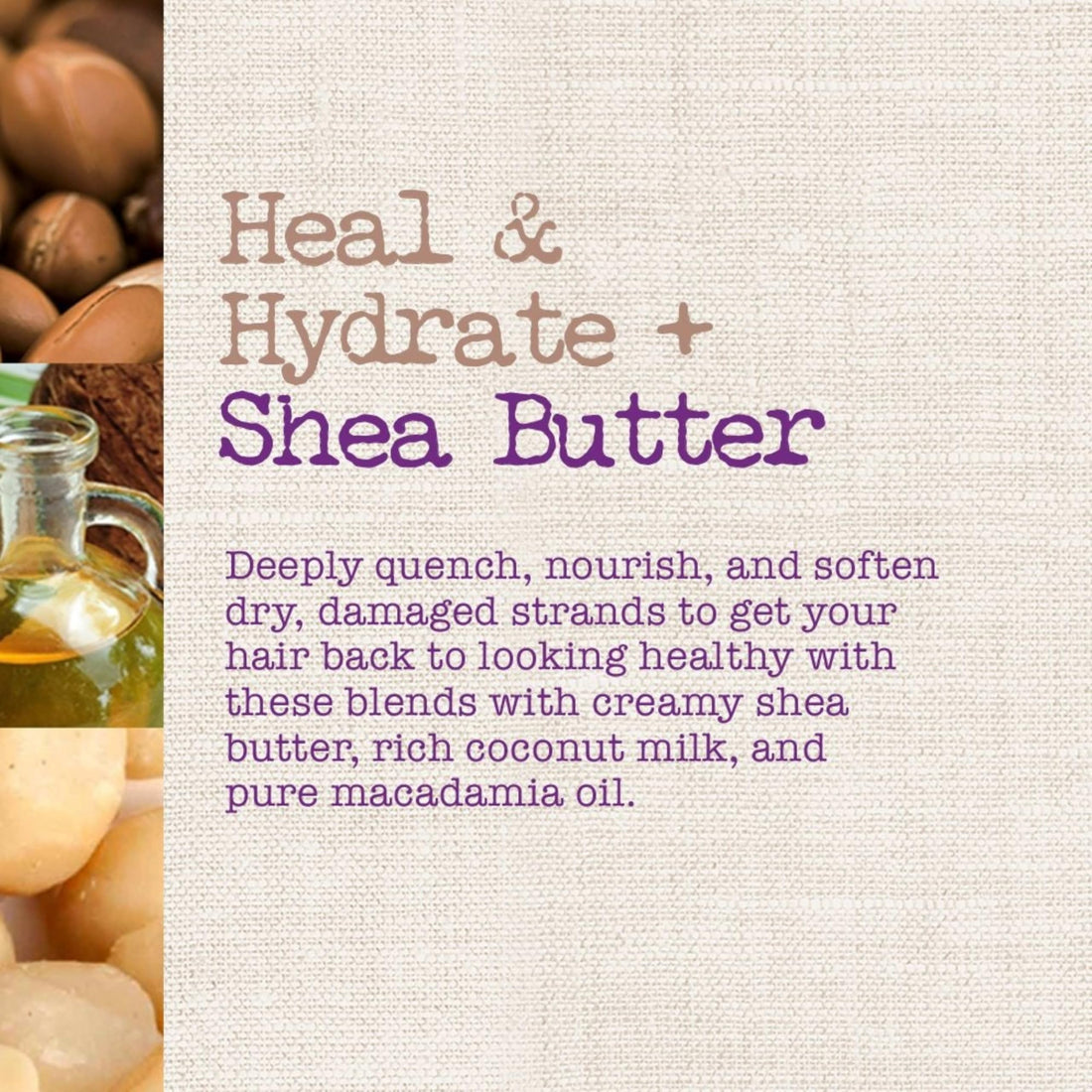 Maui Moisture Heal & Hydrate + Shea Butter Shampoo + Conditioner to Repair & Deeply Moisturize Tight Curly Hair with Coconut & Macademia Oils, Vegan, Silicone, Paraben & Sulfate-Free, 13 Fl Oz (Pack o
