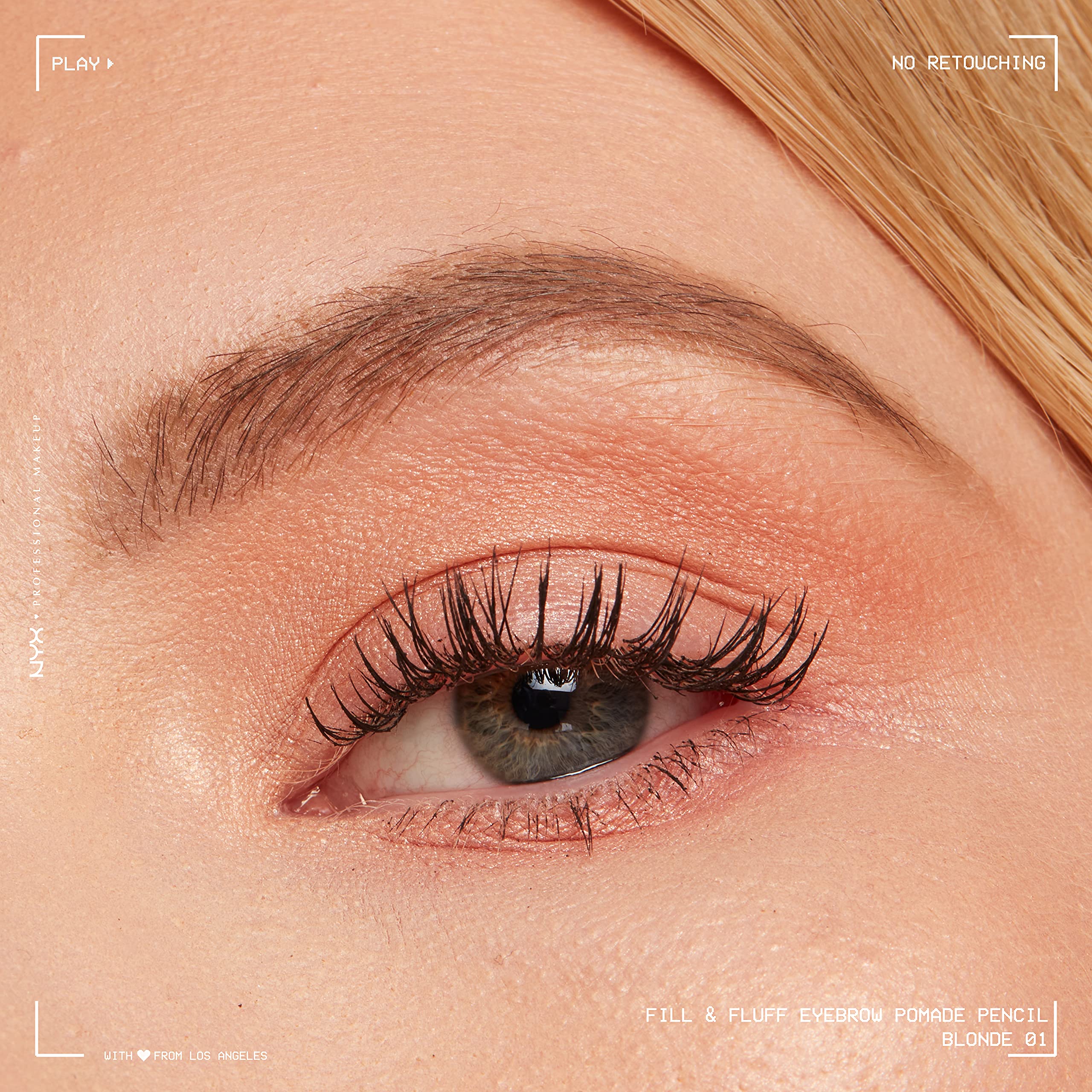 NYX PROFESSIONAL MAKEUP Fill & Fluff Eyebrow Pomade Pencil, Blonde