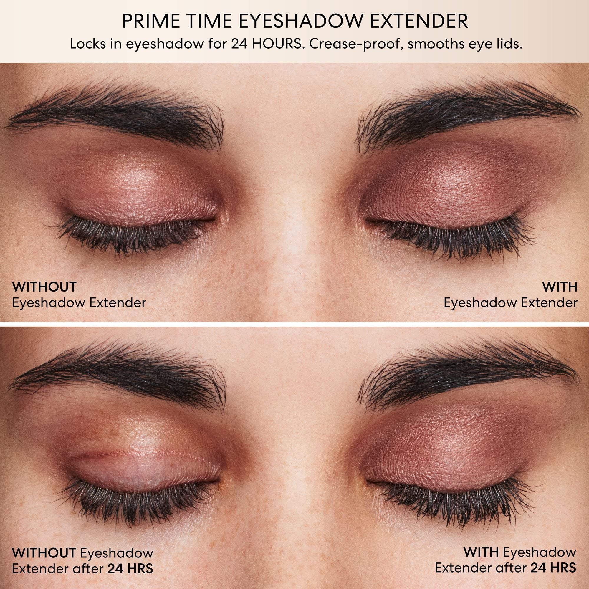 bareMinerals Prime Time Eyeshadow Extender, Primes + Smooths Eyelids For Eyeshadow Application, 24-Hour Wear, Crease-Proof, Waterproof, Vegan