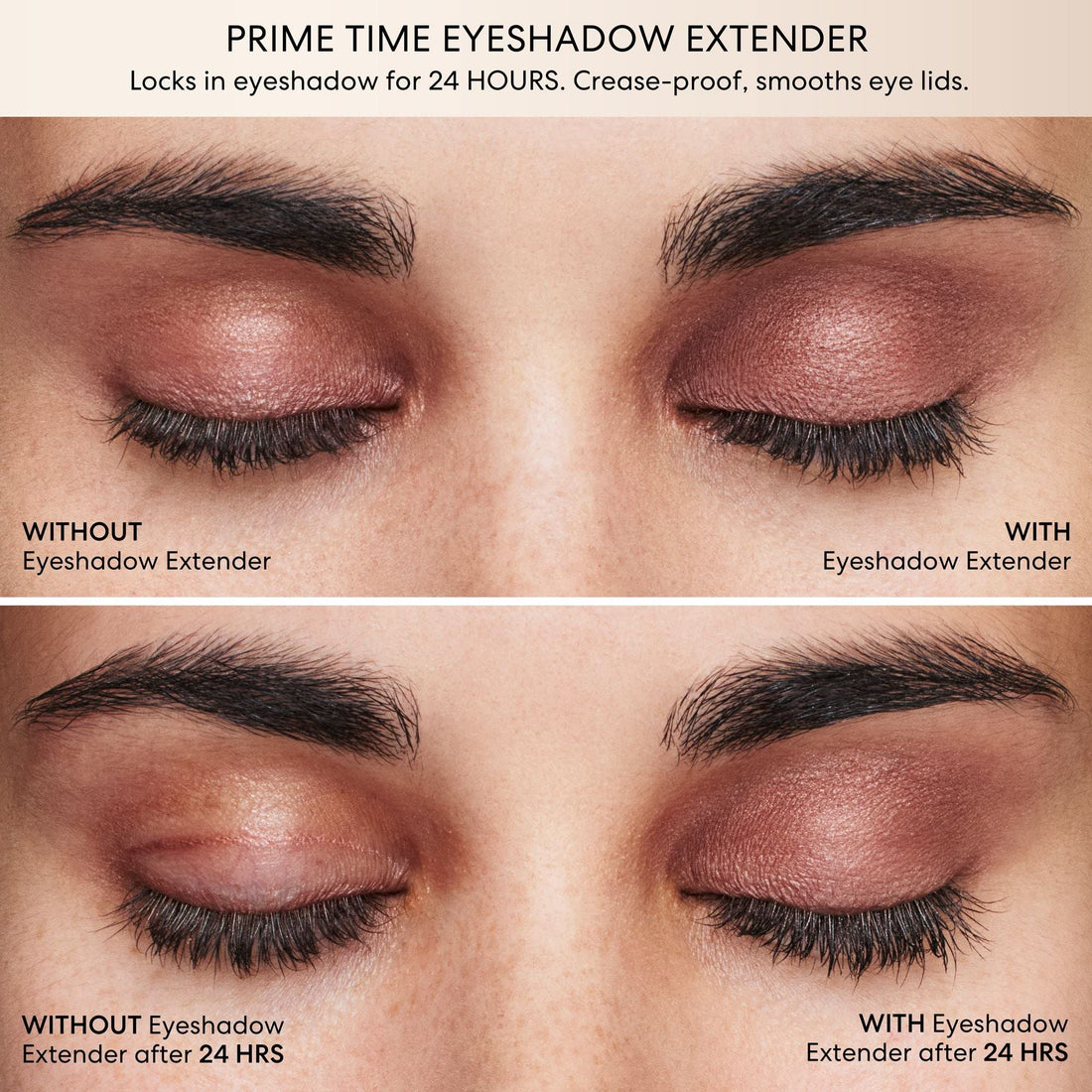 bareMinerals Prime Time Eyeshadow Extender, Primes + Smooths Eyelids For Eyeshadow Application, 24-Hour Wear, Crease-Proof, Waterproof, Vegan