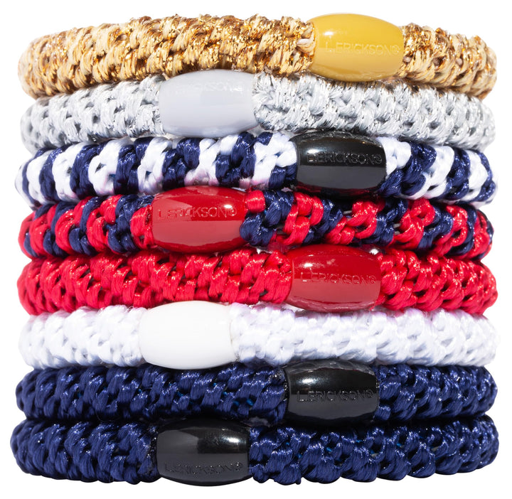 L. Erickson Ponytail Holders - Set of Eight - Americana by L. Erickson