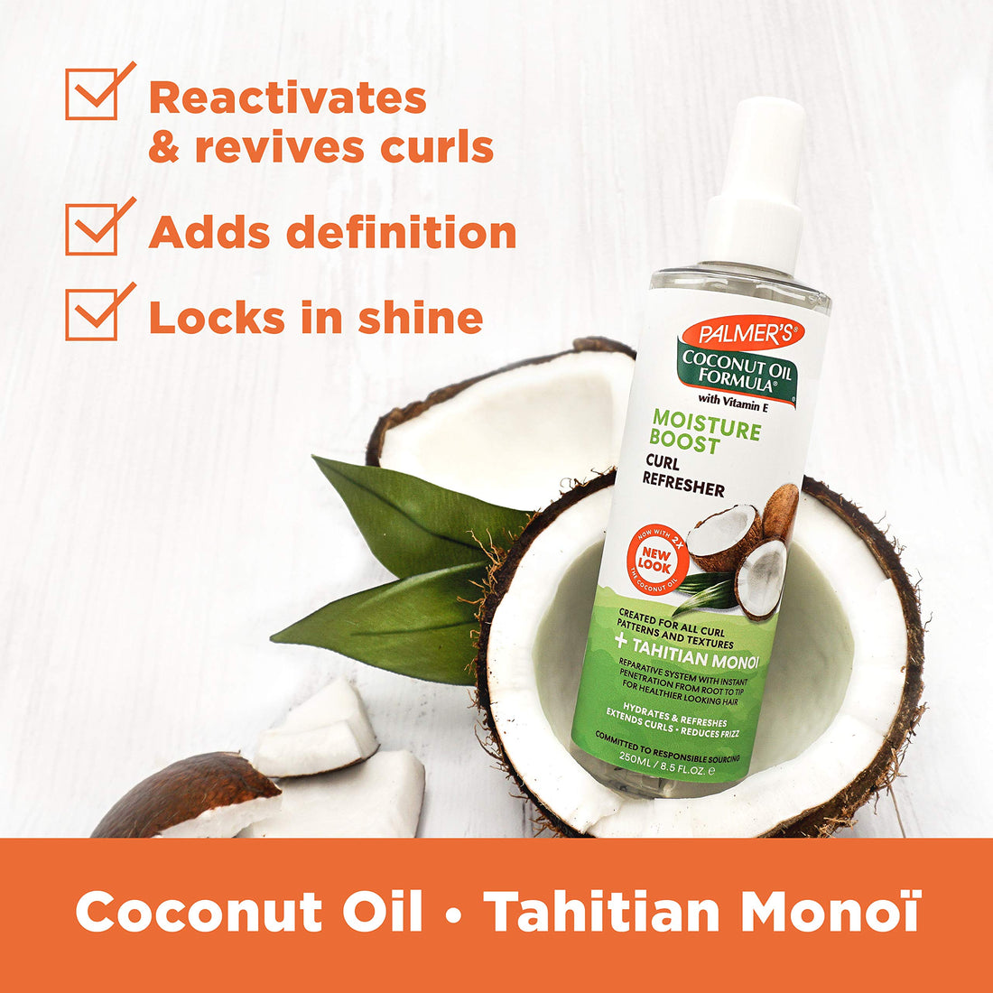 Palmer's Coconut Oil Formula Moisture Boost Curl Refresher Spray, 8.5 Ounce