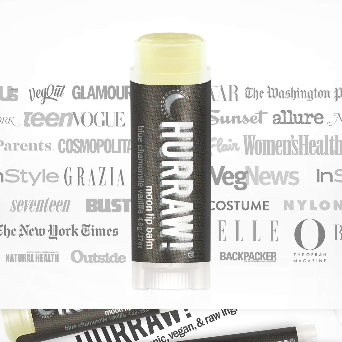 2-Pack Hurraw! All Natural Lip Balm Night Treatment (Moon)
