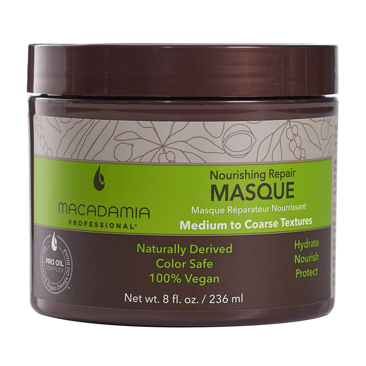 Macadamia Professional Nourishing Repair Masque for Dry, Damage & Color Treated Hair with Macadamia Oil, Argan Oil & Glycerin - 236ml