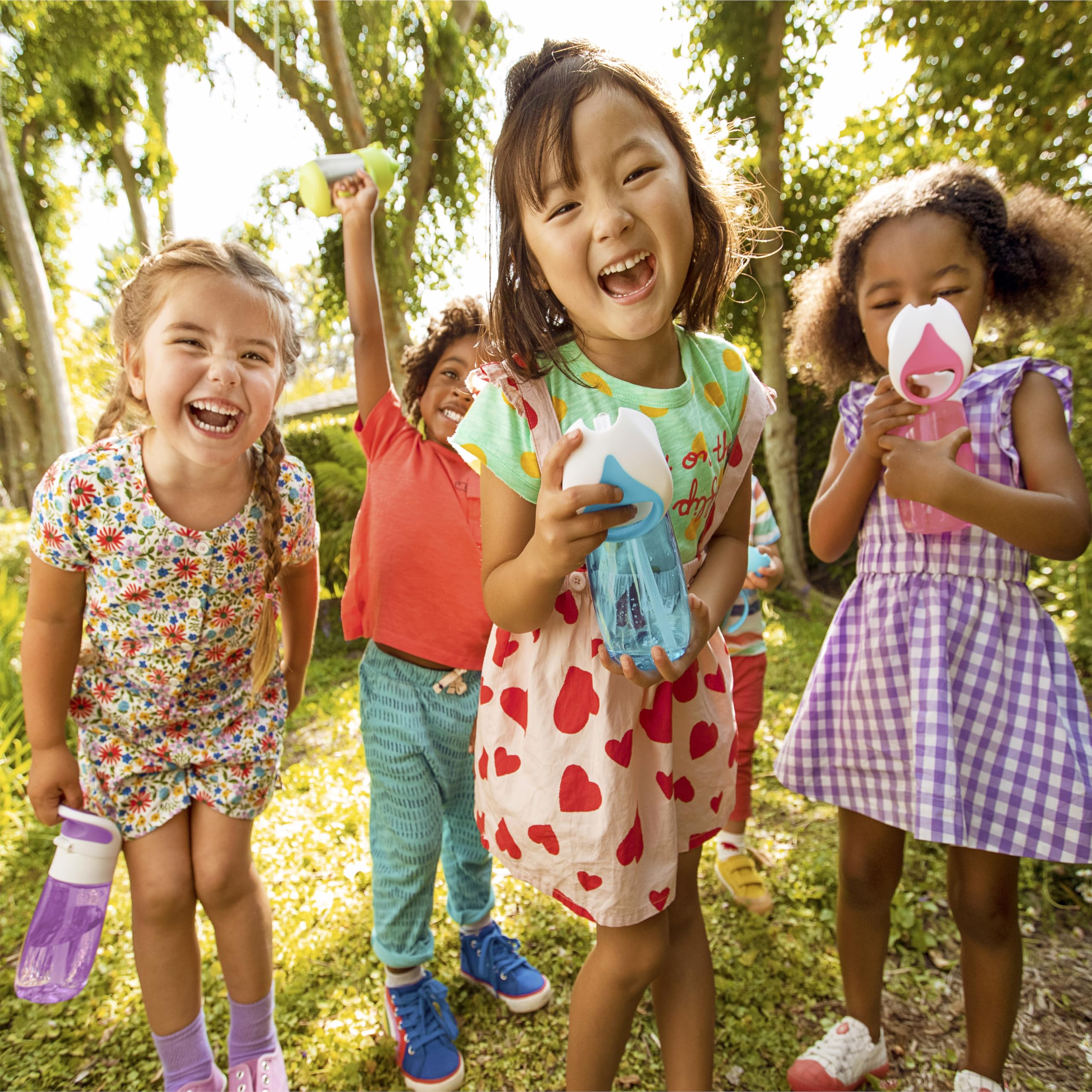 Munchkin® Flip & Go™ Toddler Sippy Cup with Straw, 12 Ounce, Ultra Durable Tritan Material, Pink