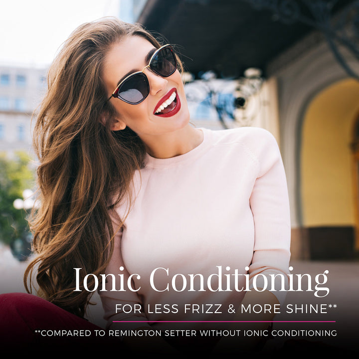 Remington Ionic Conditioning Hair Setter, 20 Velvet Hair Rollers, 6 Large (1¼”), 10 Medium (1), 4 Small (¾”), Blowout Style Hair Curlers