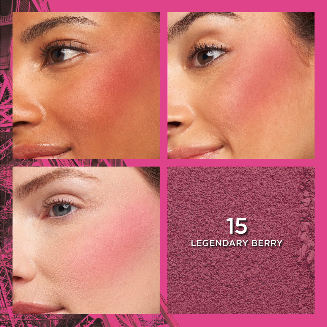 L'Oreal Paris Infallible Up to 24H Fresh Wear Soft Matte Blush, Blendable, Long-Lasting and Waterproof Cheek Make Up, Legendary Berry 15, 0.31 Oz