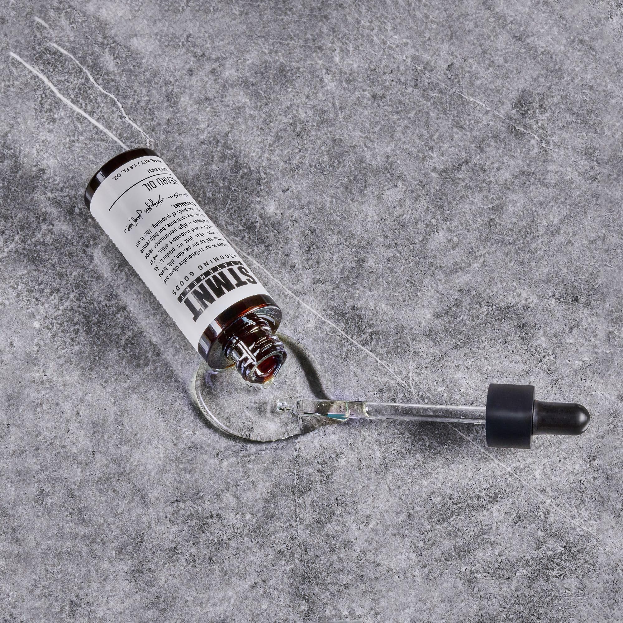 STMNT Grooming Goods Beard Oil, 1.7 oz | Silicone Free| Moisturizing Formula with Natural Oils