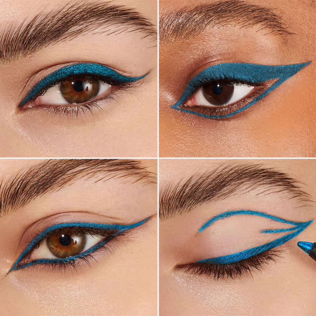 Wonderskin 1440 Longwear Blue Eyeliner Pencil, 3 Pack - Waterproof, Sharpenable Eyeliner Pencil & Smudge Proof Blue Eye Liner Pencils (Aqua)