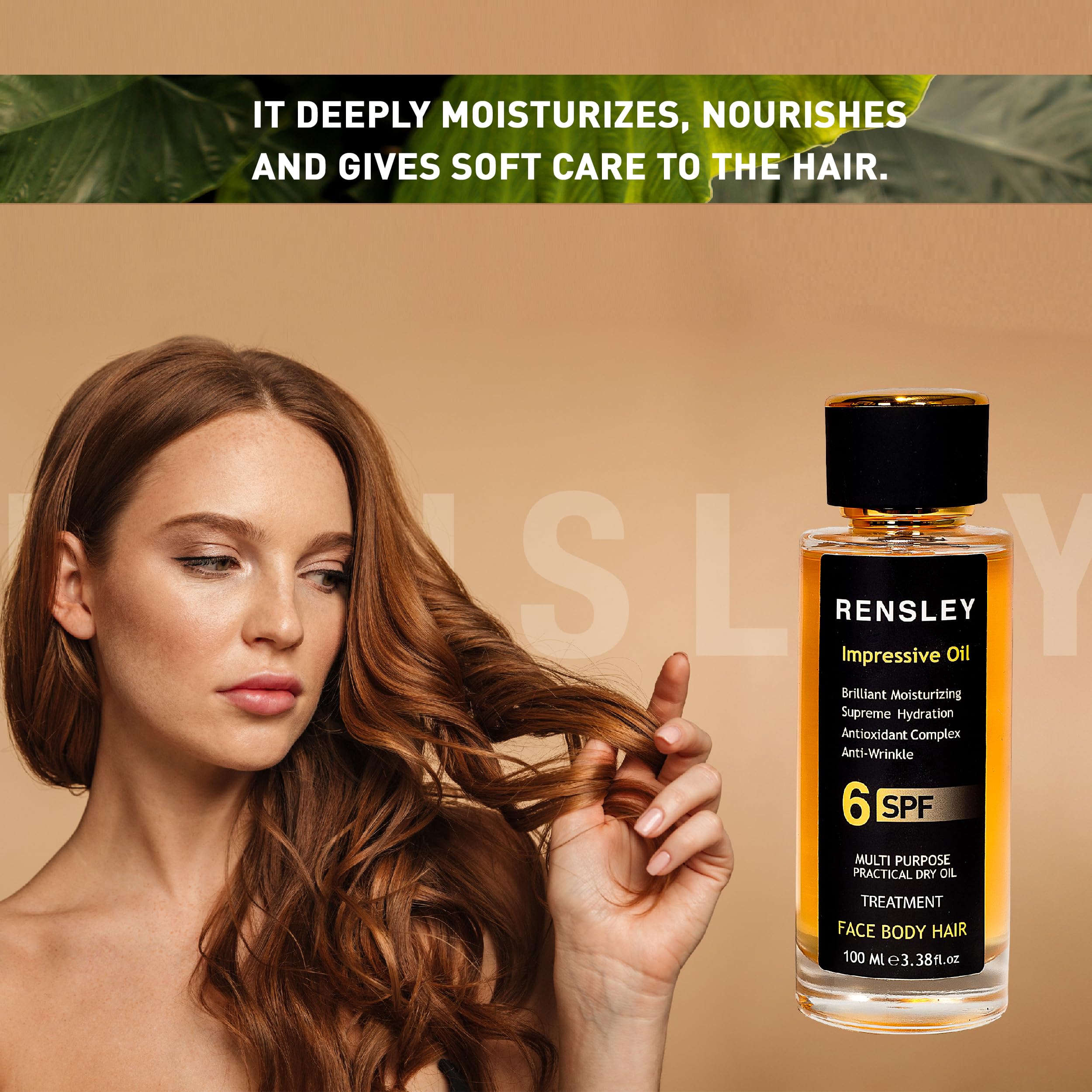 RENSLEY Skin Care Oil for Body, Face and Hair - Moisturizer, Multi-Purpose Anti-Aging Body Oil, Hair Oil, Cuticle Oil, Stem Cell Care – Anti Wrinkle - 3.38 ounce