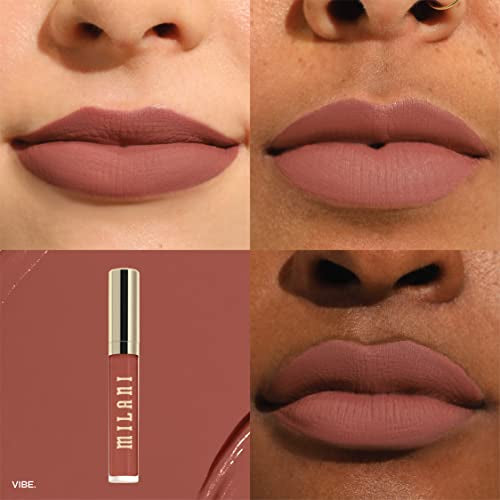 Milani Stay Put Longwear Liquid Lipstick - Smudge-Proof, Kiss-Proof, and Fade-Resistant Formula for All-Day Wear - Vibe