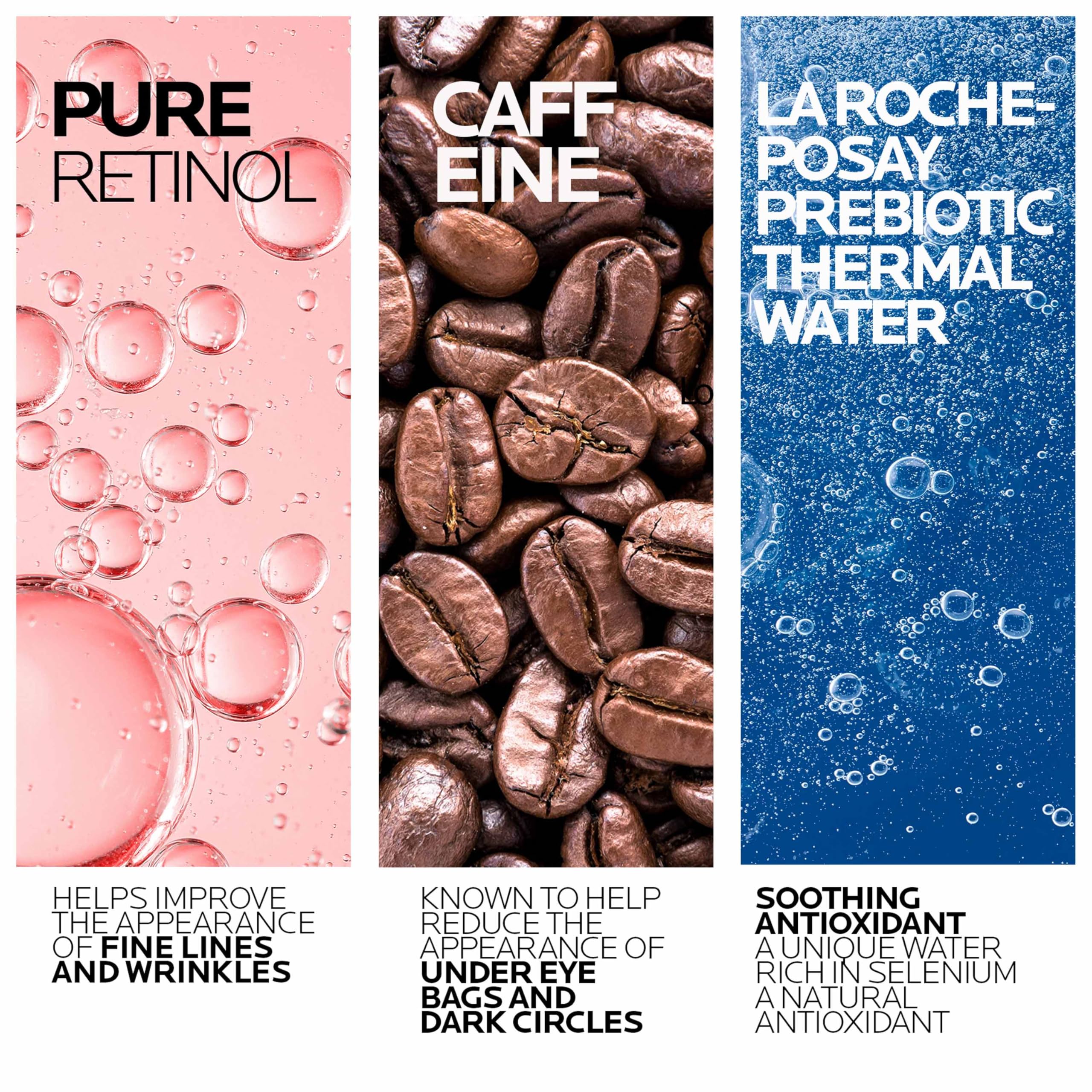 La Roche-Posay Redermic R Eyes Retinol Eye Cream, Anti-Aging Eye Cream to Reduce Wrinkles and Dark Circles With Pure Retinol and Caffeine, 0.5 Fl Oz (Pack of 1)