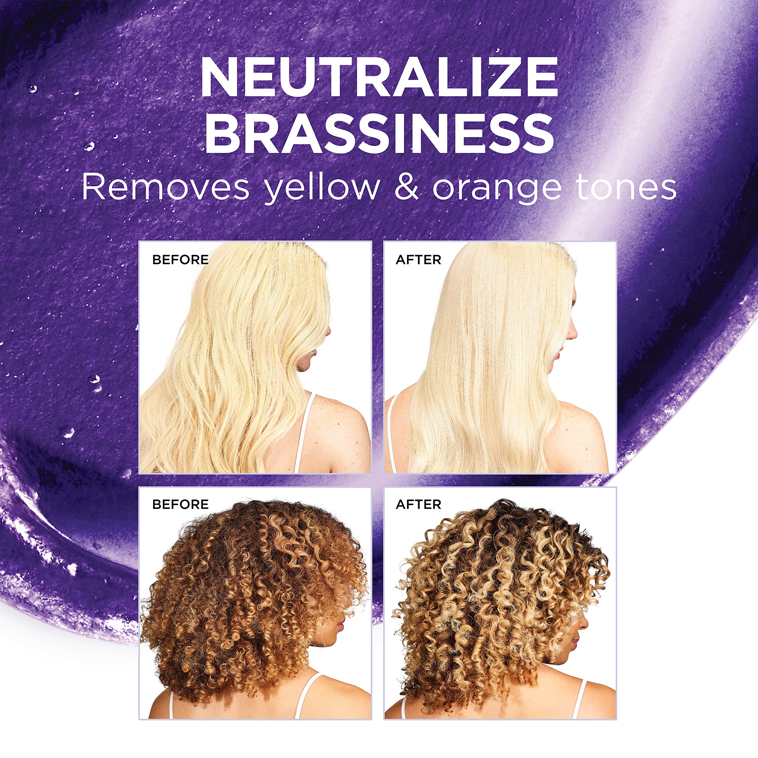 L’Oréal Paris EverPure Ultra Pigmented Anti Brass Purple Rinse-Out Mask for Bleached, Blonde or Highlighted Hair, 3 Ounce