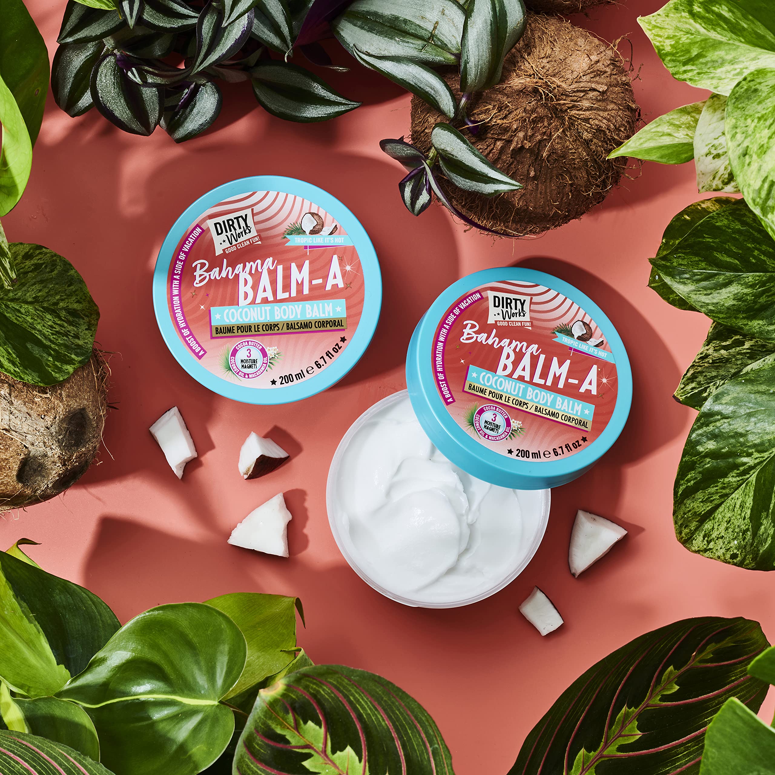 Dirty Works Bahama Balm-A Coconut Body Balm, Vegan Moisturiser, 200ml