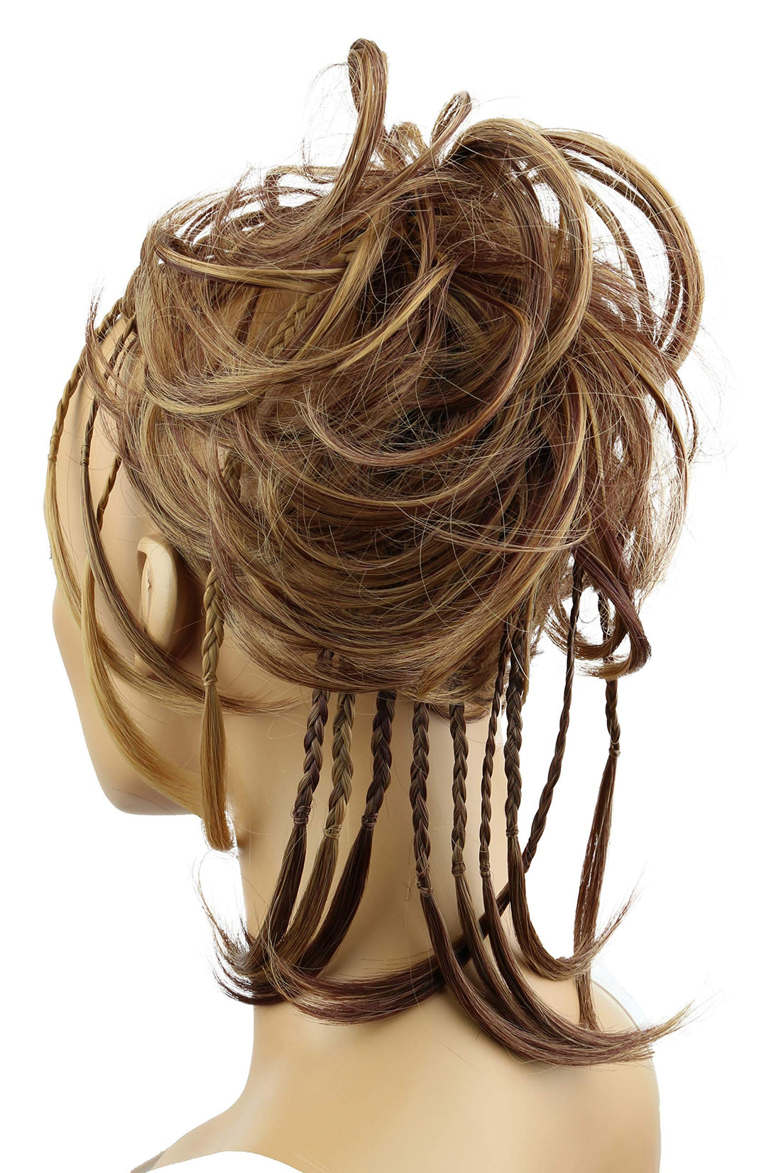 Reddish Brown Blonde Mix #33H27 G19D: Prettyshop Hairpiece Hair Rubber Scrunchie Scrunchy Updos Voluminous Wavy Messy Bun Reddish Brown Blonde Mix #33H27 G19D