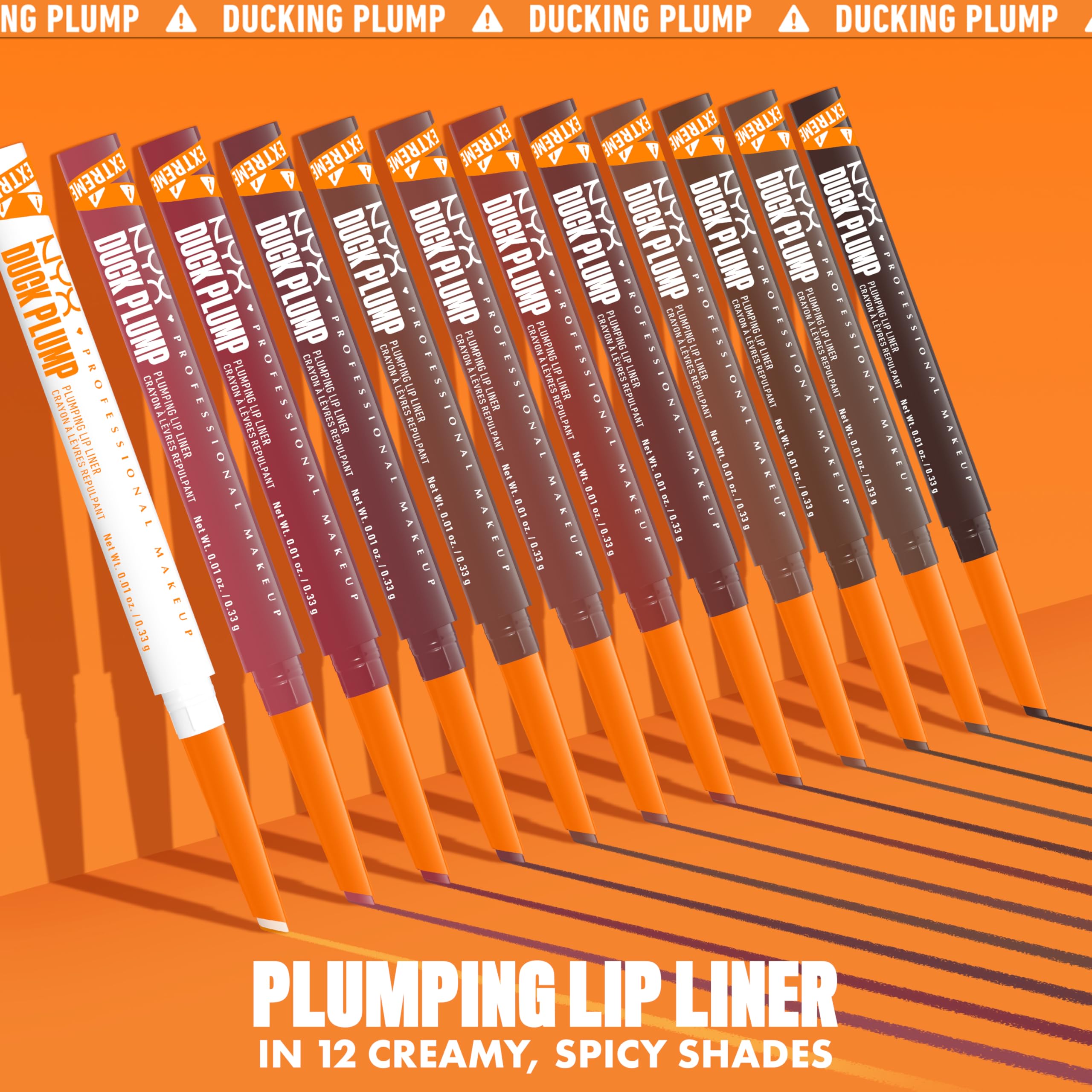 NYX PROFESSIONAL MAKEUP Duck Plump Plumping Lip Liner, Matte Pencil With Up To 10HR Wear, Subtle Touch (Deep Nude Lip Liner)