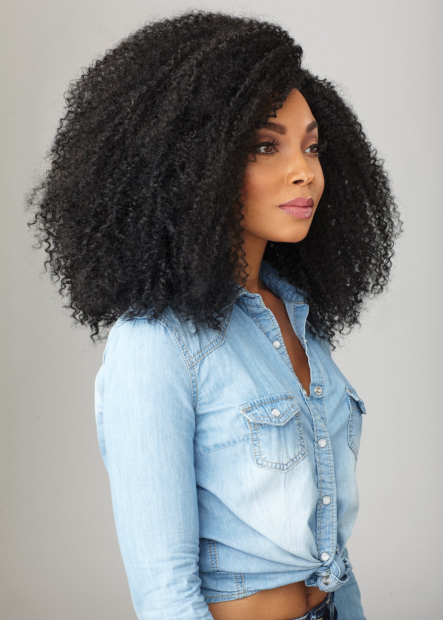 Sensationnel Curls Kinks & CO KINKY 4B-4C Empress Lace Edge Wig - GAME CHANGER (1B [Off Black])