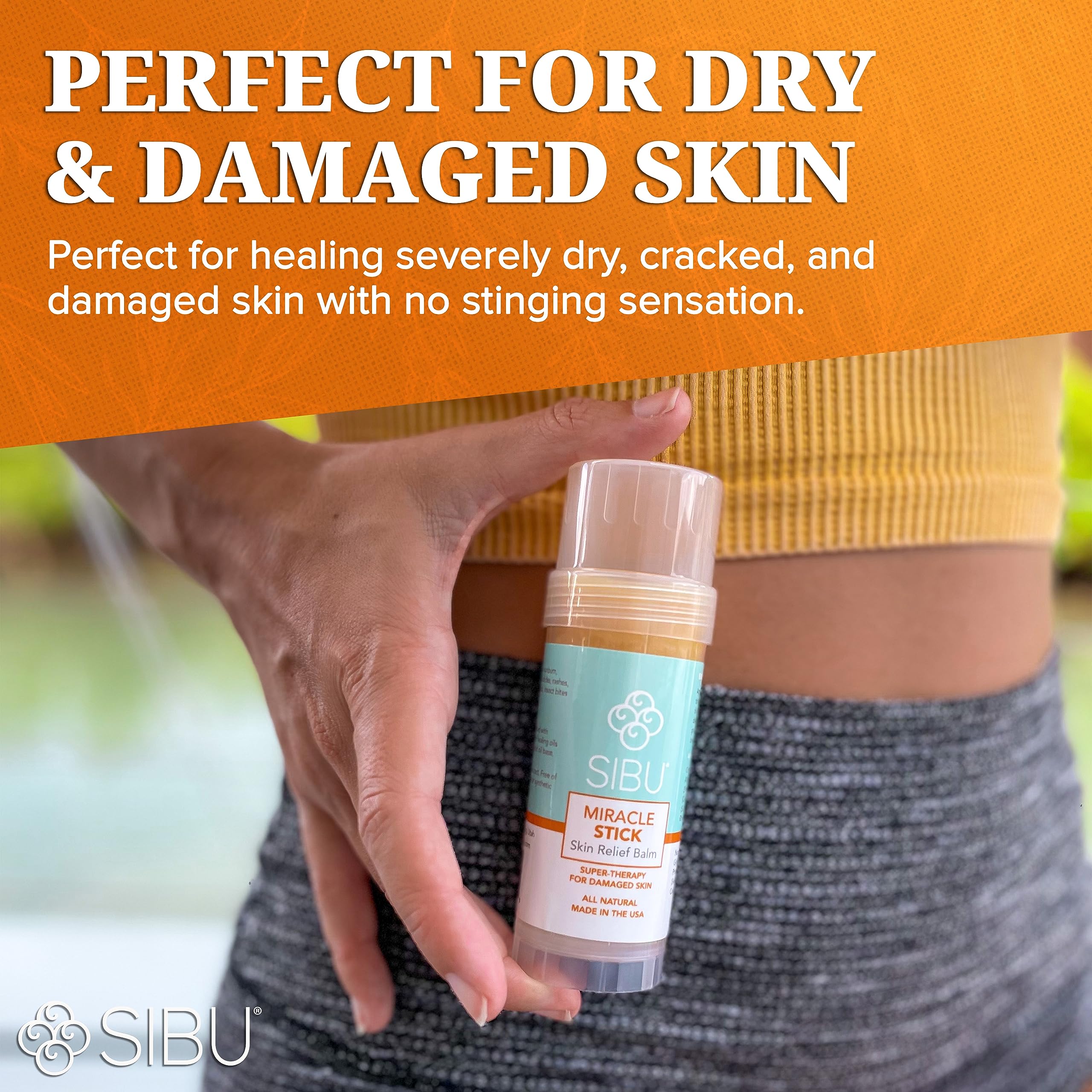 sibu Miracle Stick, Made with Premium Himalayan Sea Buckthorn (1-Year Supply) – Great for Dry Skin, Bug Bites, Sunburn, Windburn, and Chafing