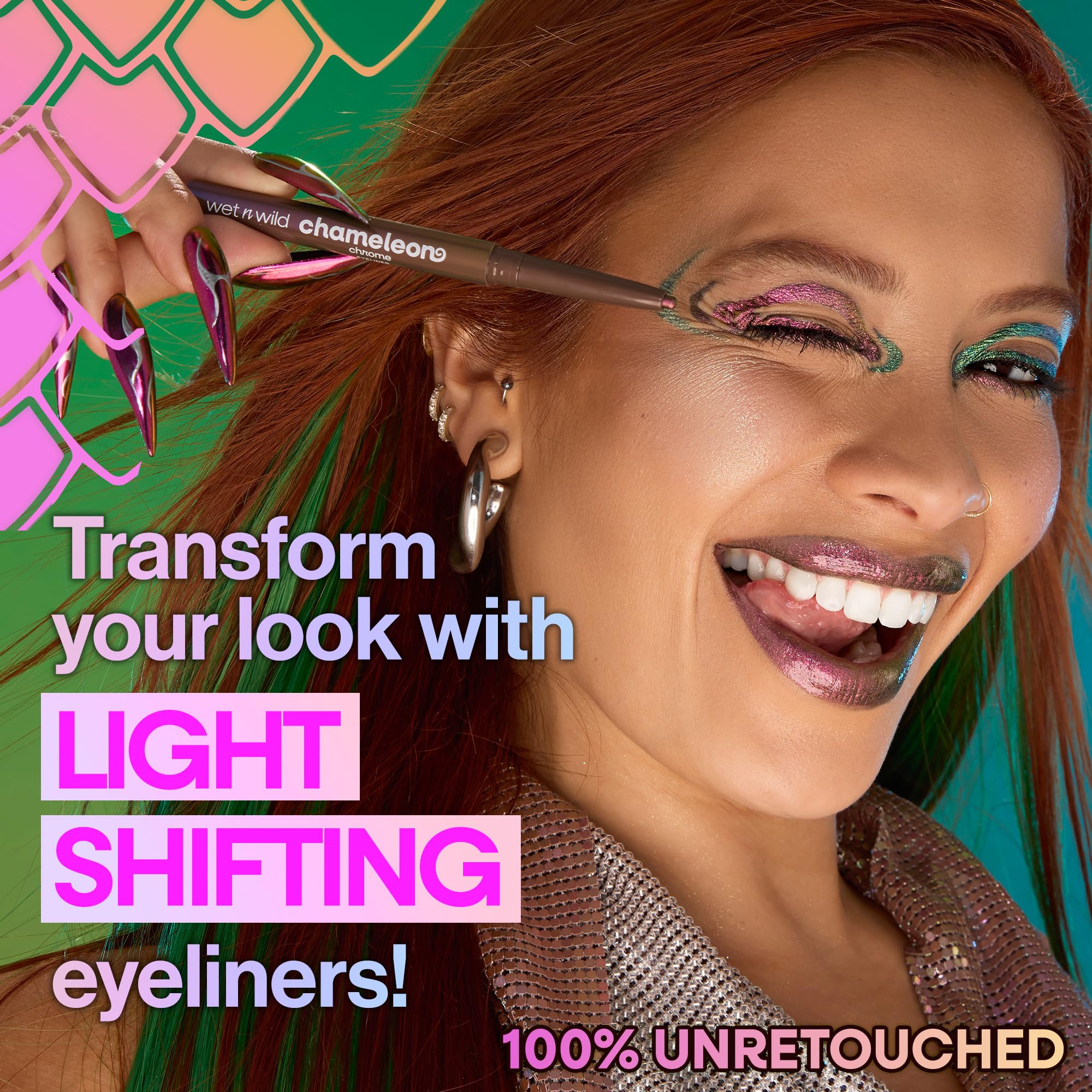 wet n wild Chameleon Chrome Eyeliner, Waterproof and Smudge-Proof, Multichrome Color Shift, Long-Lasting 18-Hour Wear, Cruelty-Free & Vegan - Planet Disco