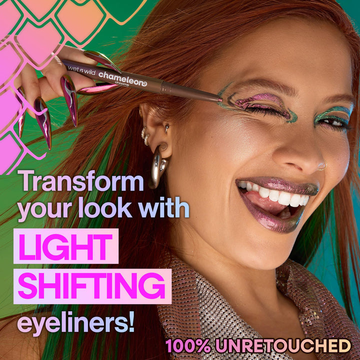 wet n wild Chameleon Chrome Eyeliner, Waterproof and Smudge-Proof, Multichrome Color Shift, Long-Lasting 18-Hour Wear, Cruelty-Free & Vegan - Planet Disco