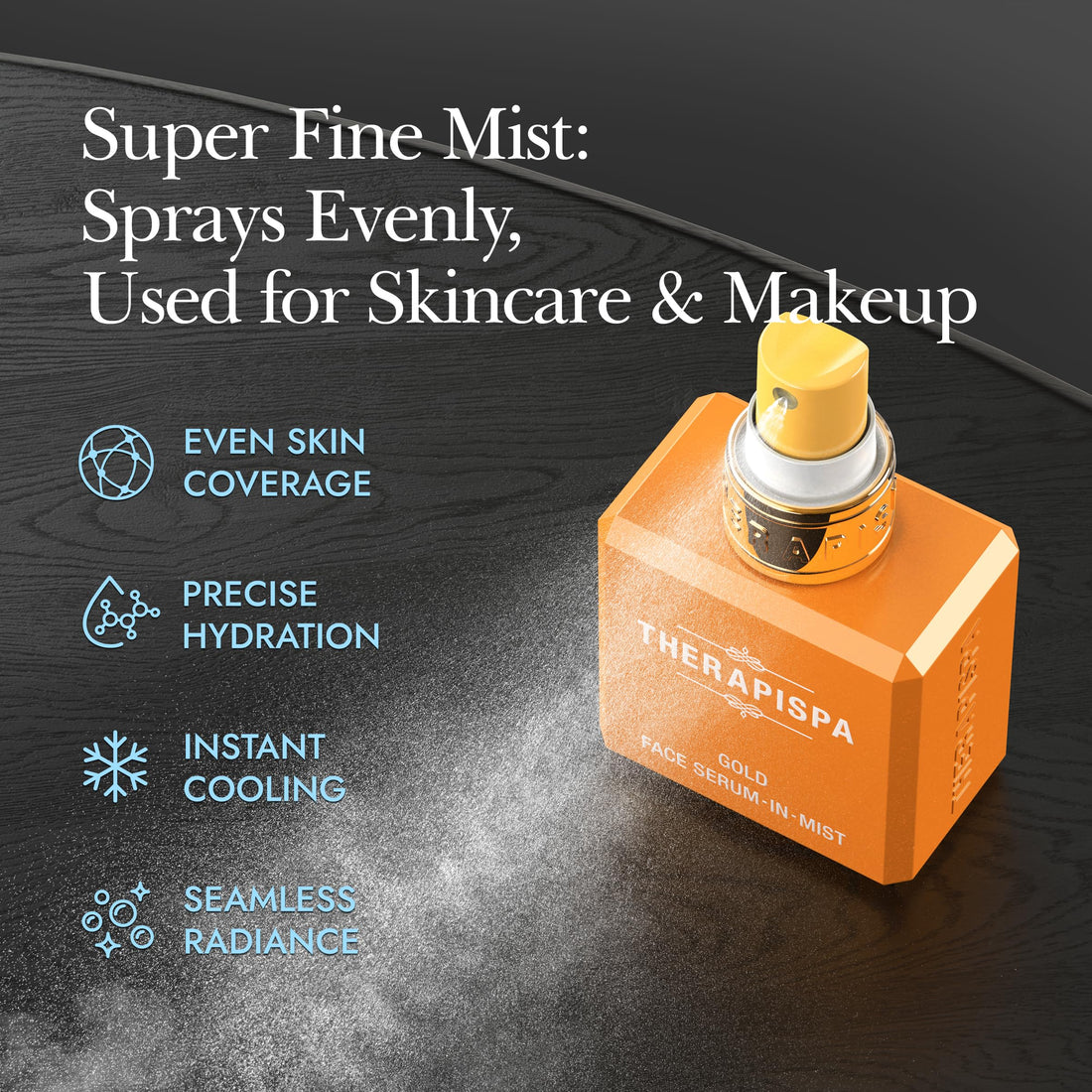 THERAPISPA Youth Reviving Spray Serum – Instant Hydration & Firming for Dull, Tired Skin | Niacinamide (B3), Panthenol (B5) & Hyaluronic Acid for Radiant, Healthy Glow (Unscented, 2.0 fl oz)